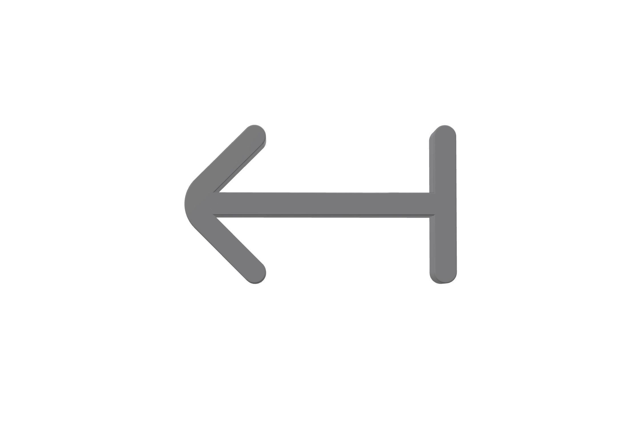 3d arrow from left Low-poly 3D model_1