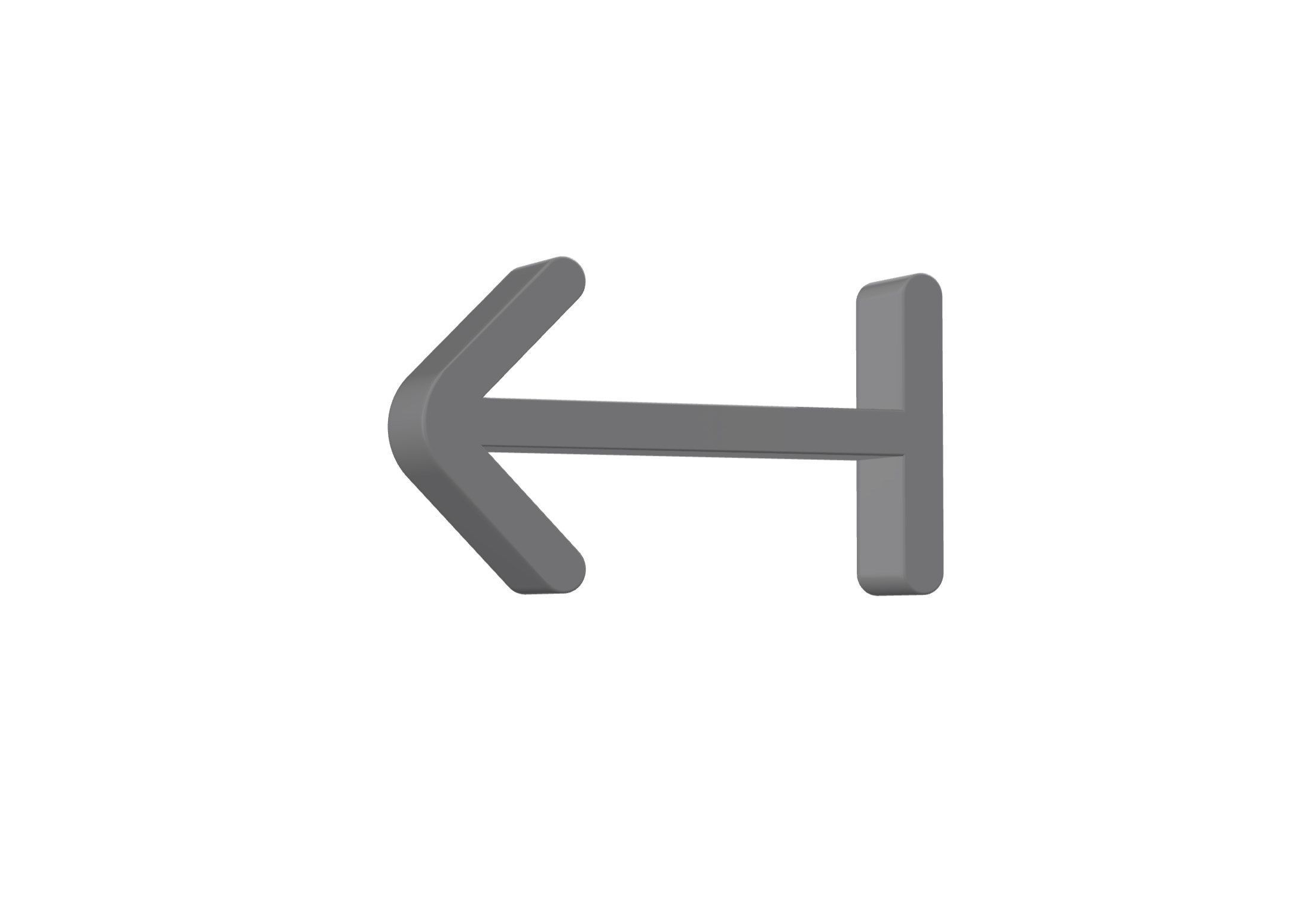 3d arrow from left Low-poly 3D model_2