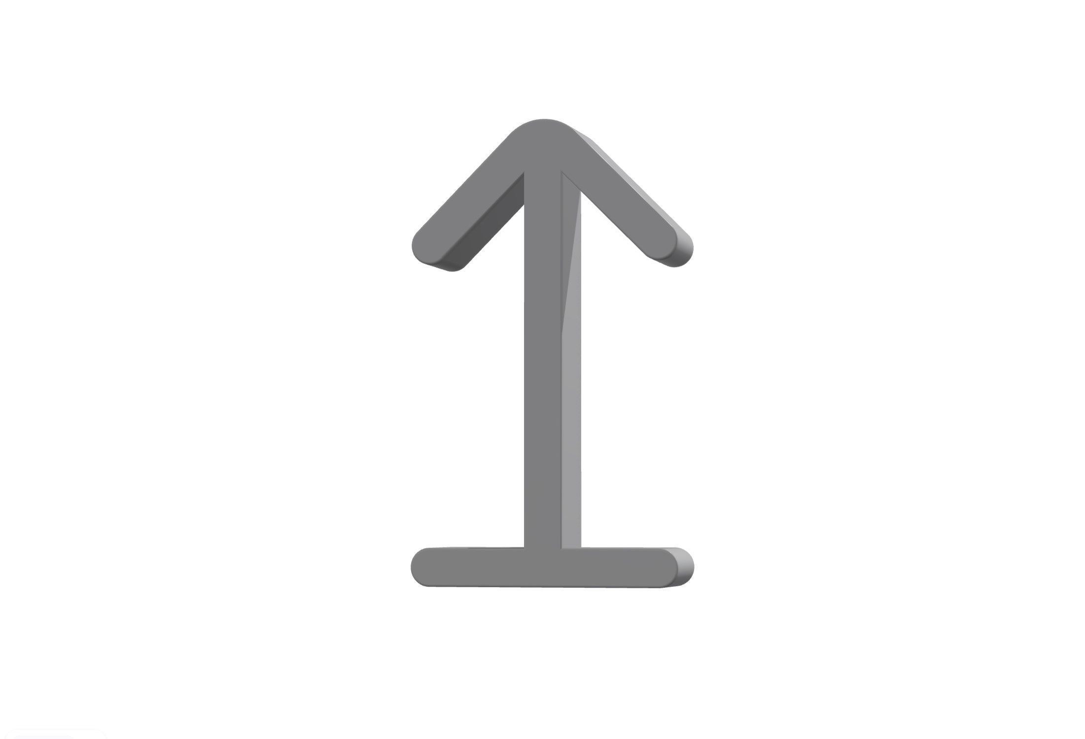 3d arrow from bottom Low-poly 3D model_12