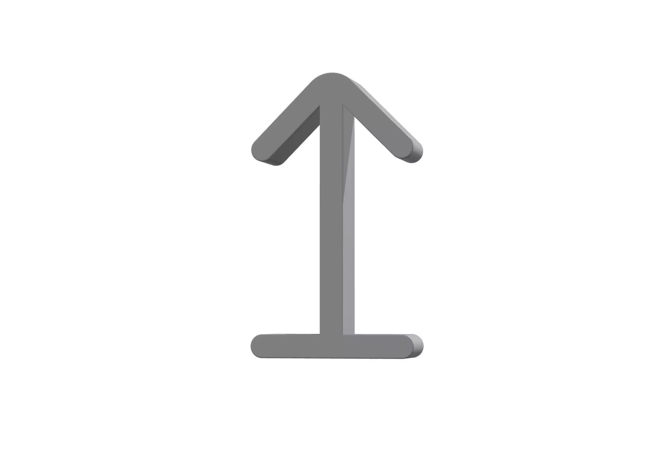 3d arrow from bottom Low-poly 3D model_0