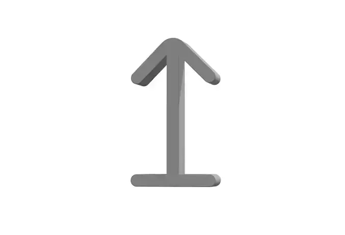 3d arrow from bottom Low-poly 3D model