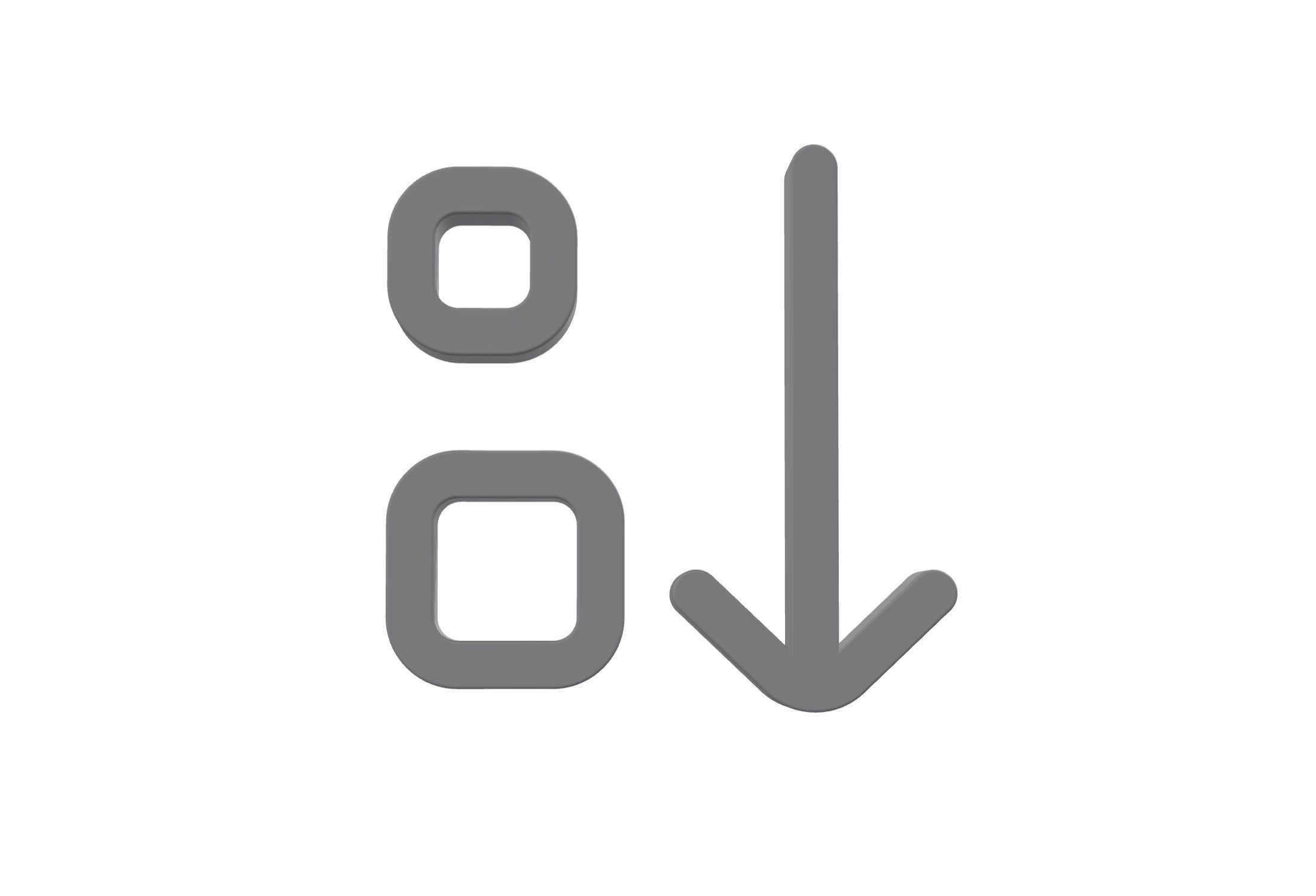 3d arrow down small big Low-poly 3D model_1