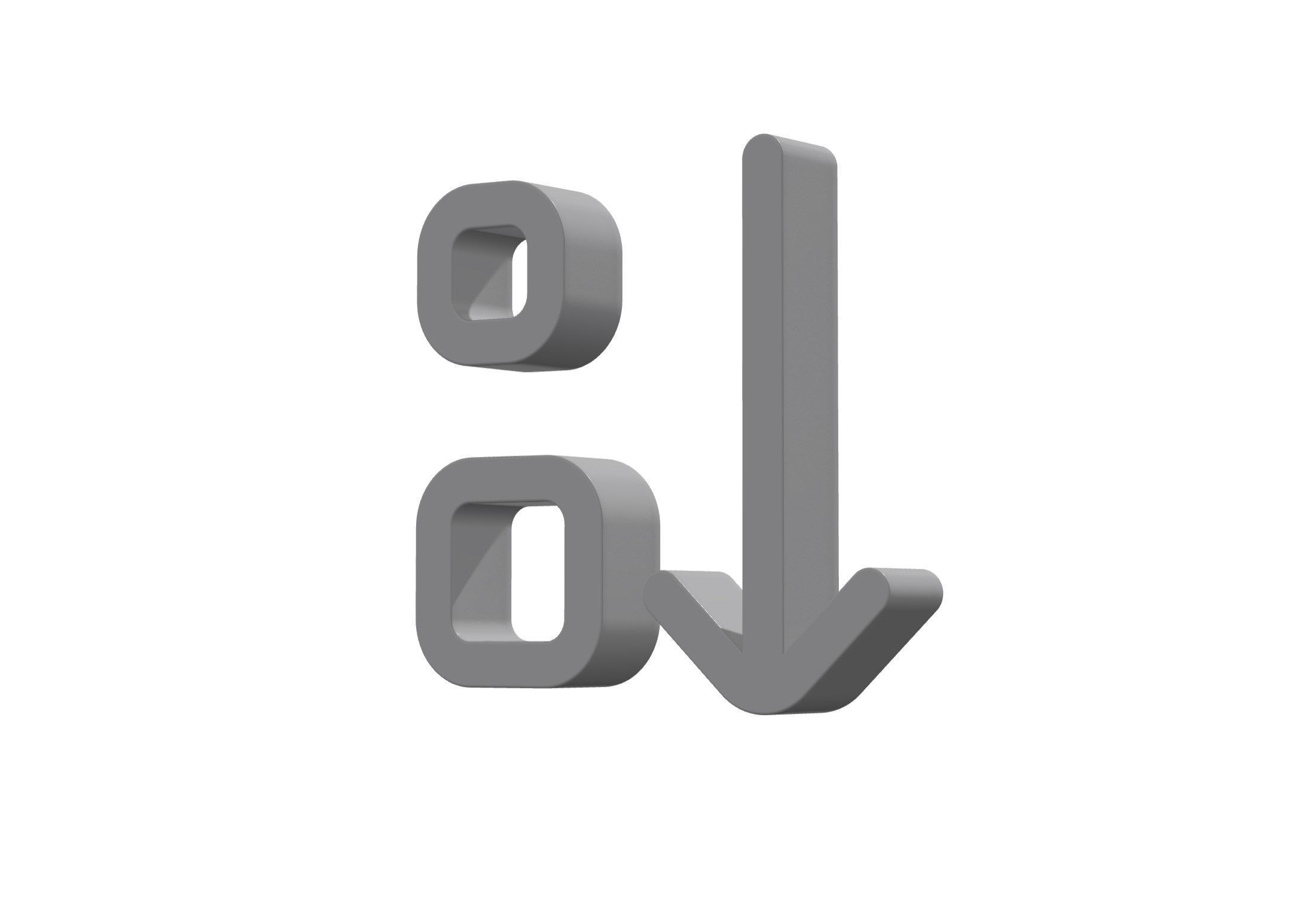 3d arrow down small big Low-poly 3D model_11