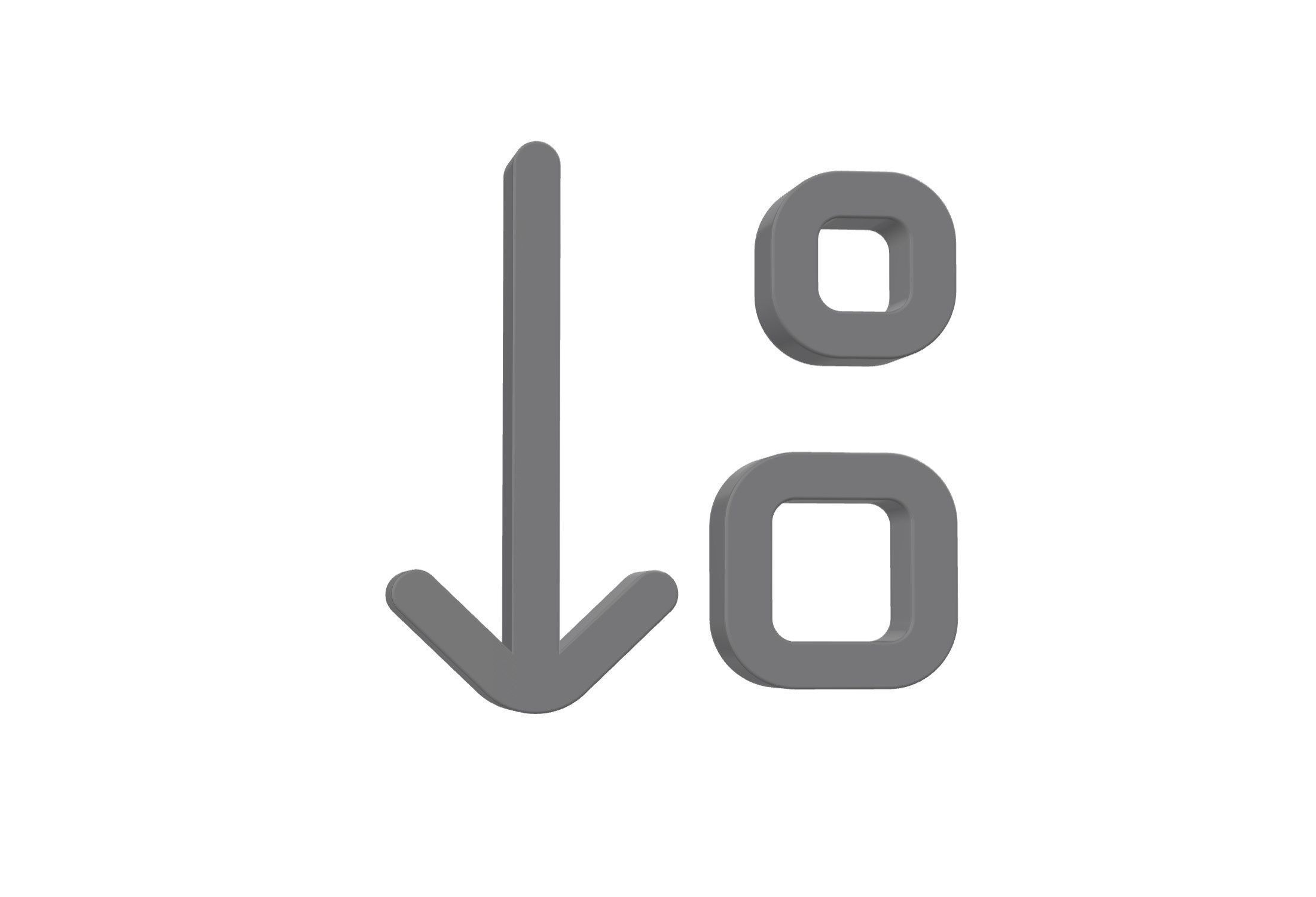 3d arrow down small big Low-poly 3D model_7