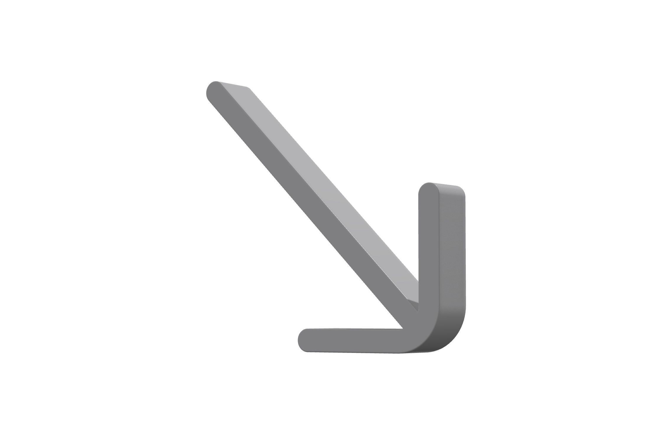 3d arrow down left Low-poly 3D model_11