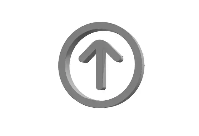 3d arrow circle up Low-poly 3D model 3d arrow circle up Low-poly 3D model