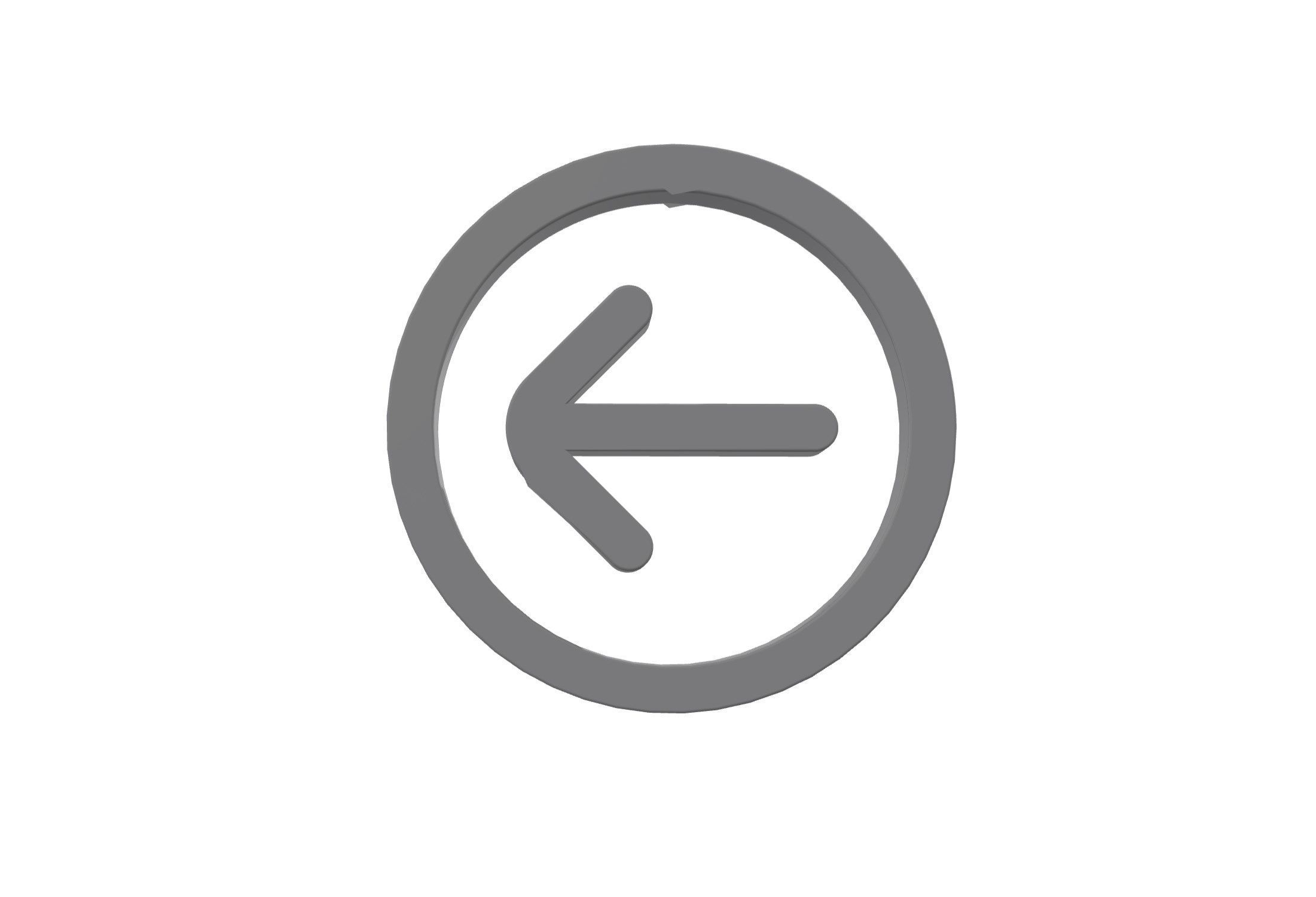 3d arrow circle right Low-poly 3D model_1