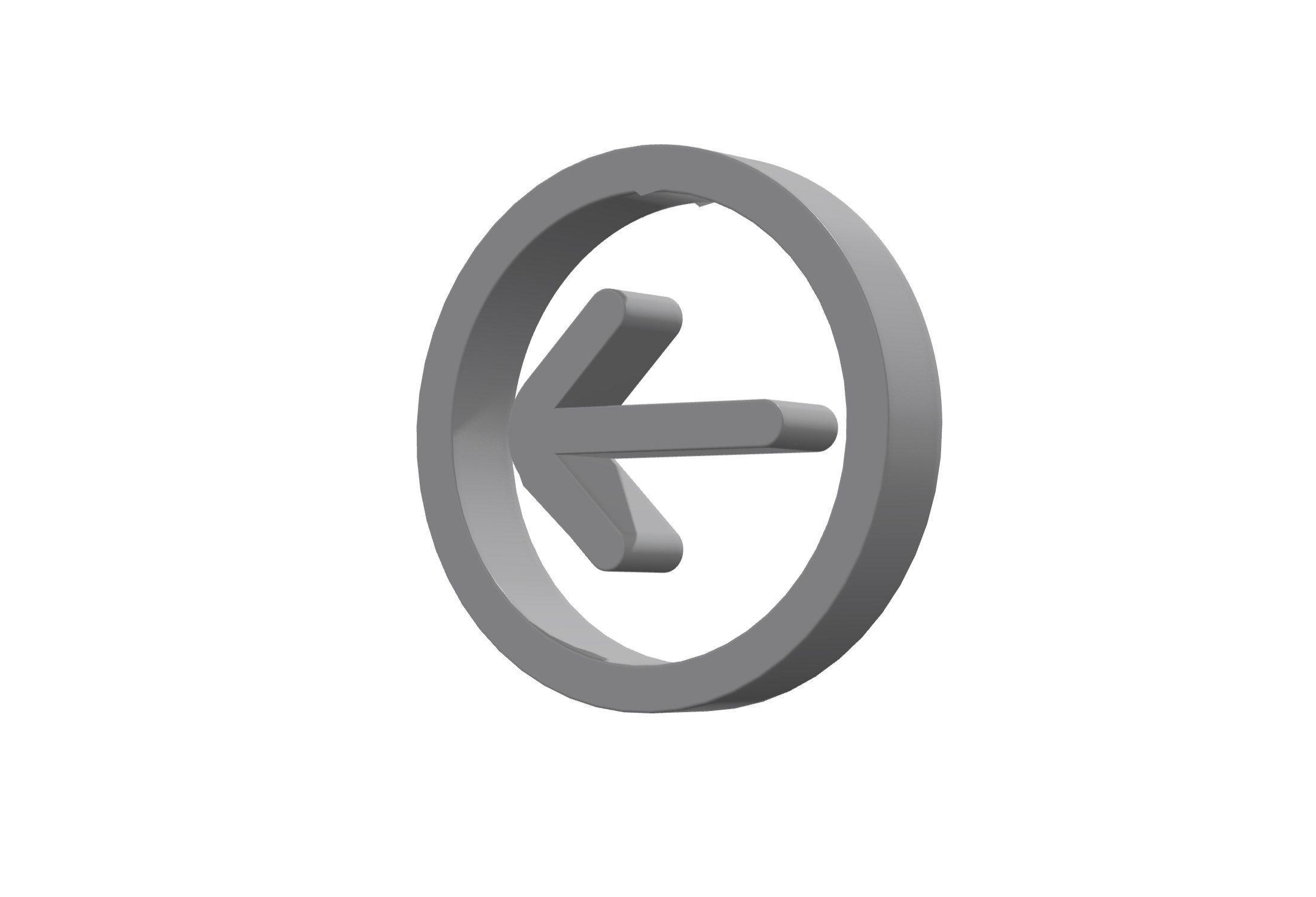 3d arrow circle right Low-poly 3D model_11