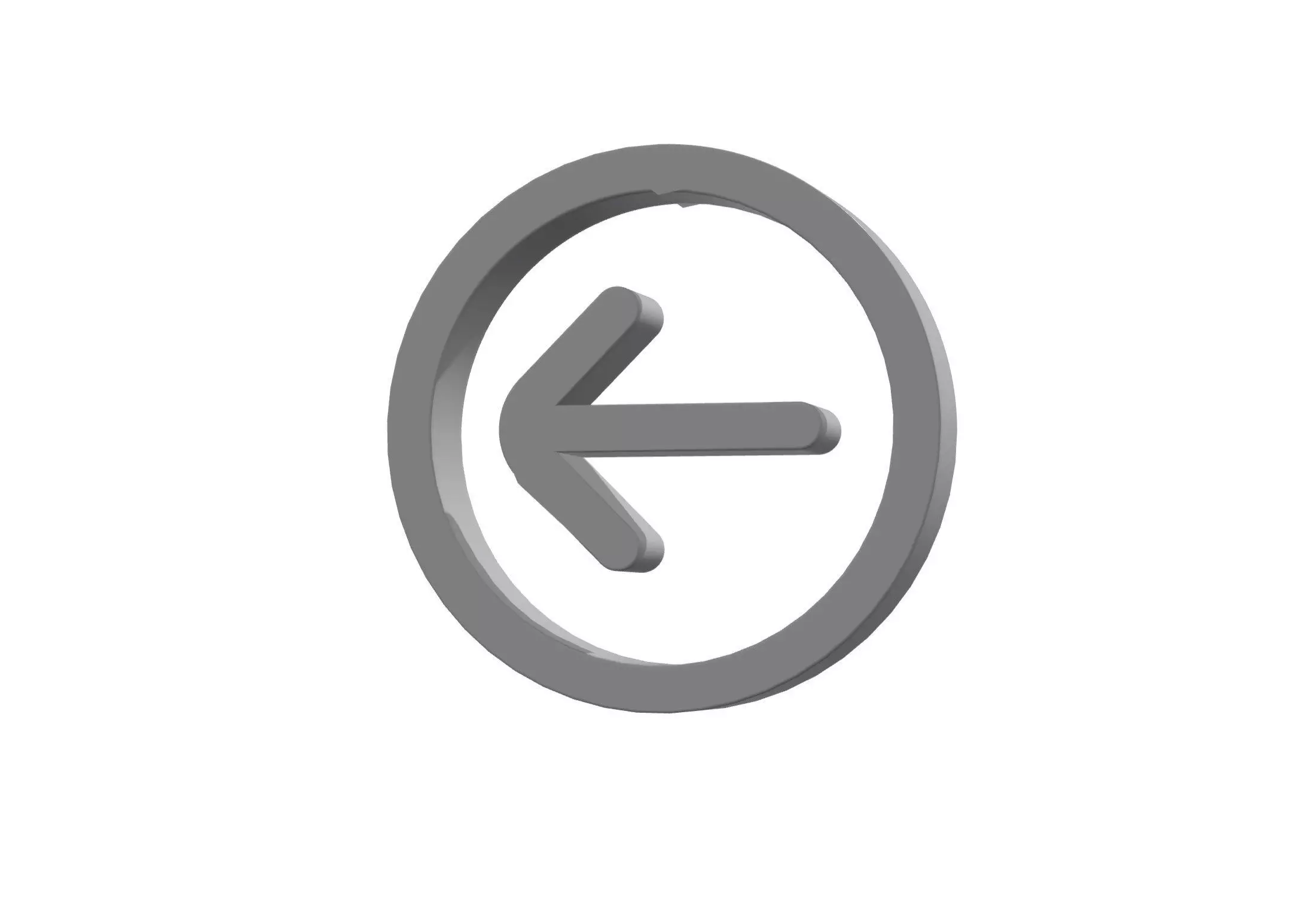 3d arrow circle right Low-poly 3D model_0