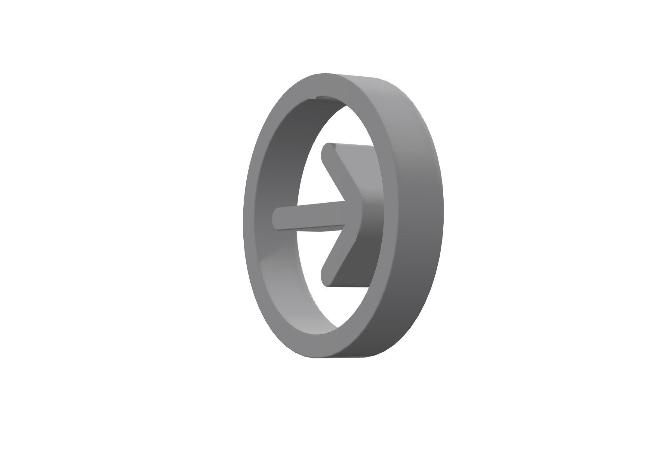 3d arrow circle right Low-poly 3D model_5