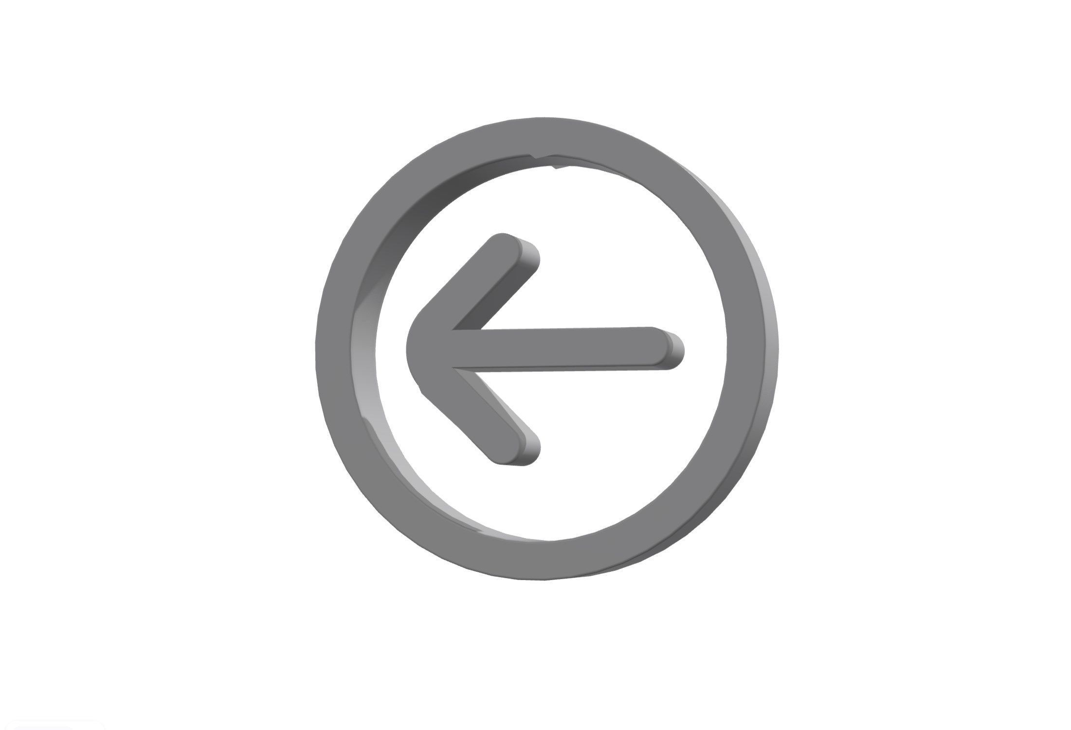 3d arrow circle right Low-poly 3D model_12