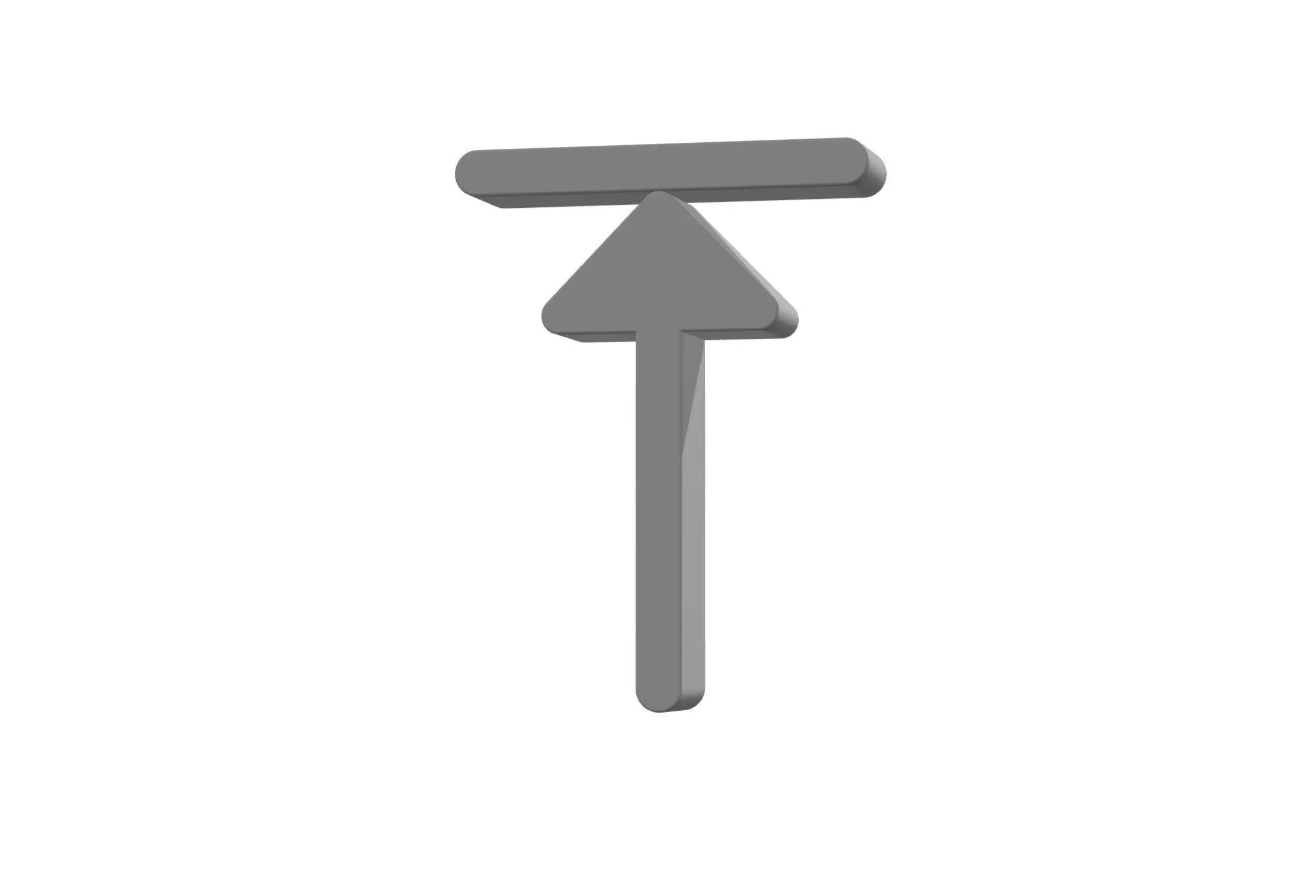 3d arrow alt to top Low-poly 3D model_0