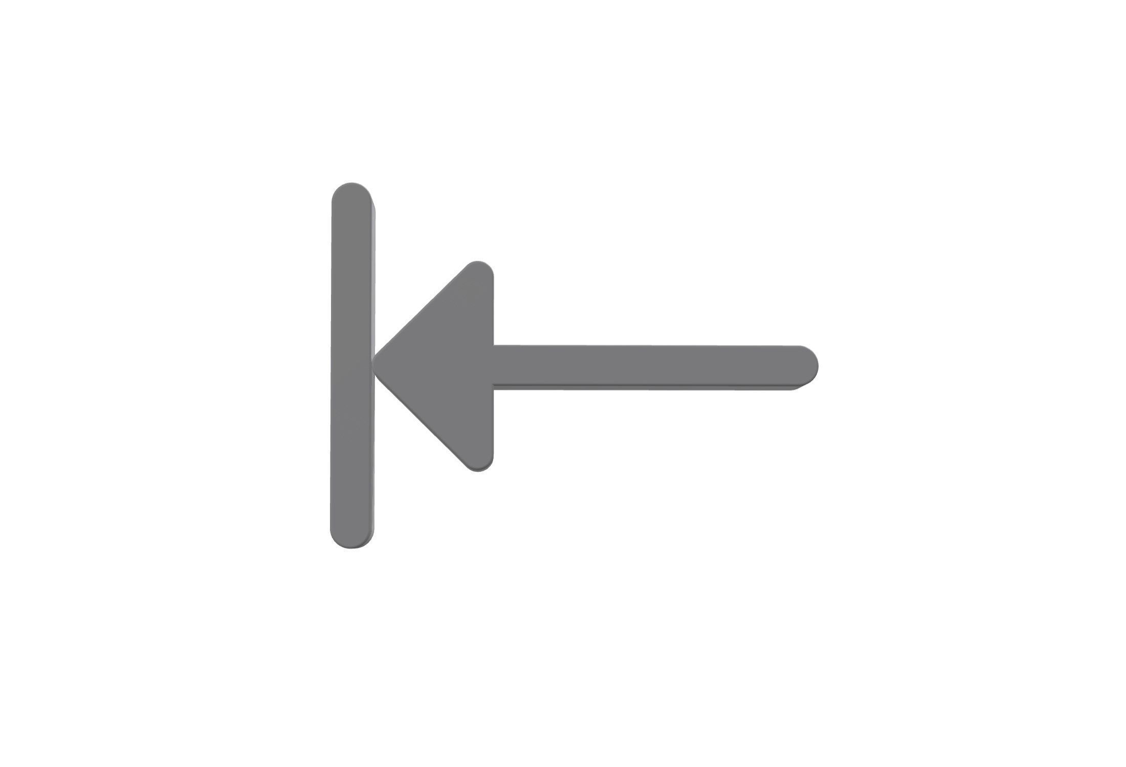 3d arrow alt to right Low-poly 3D model_1