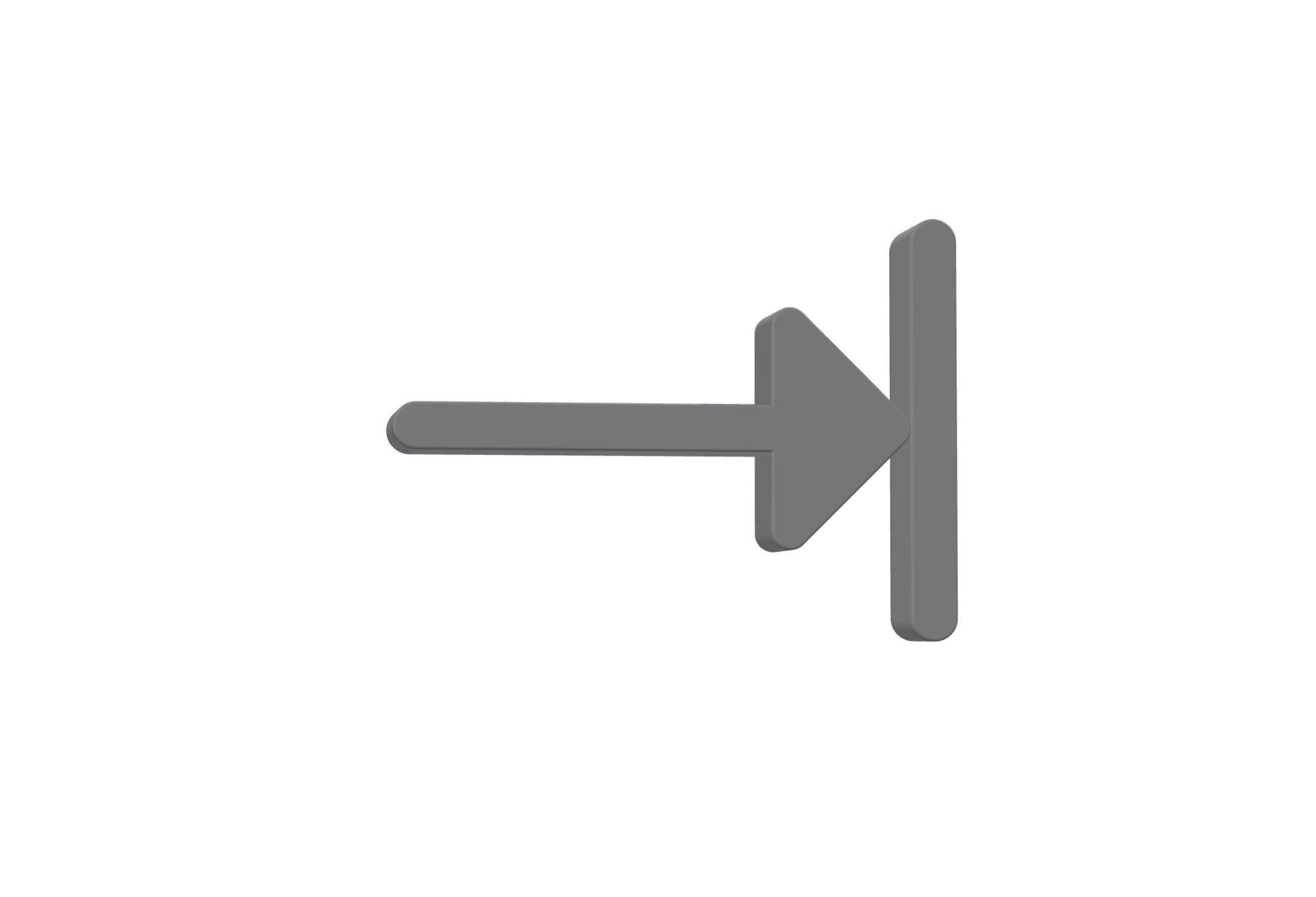 3d arrow alt to right Low-poly 3D model_7