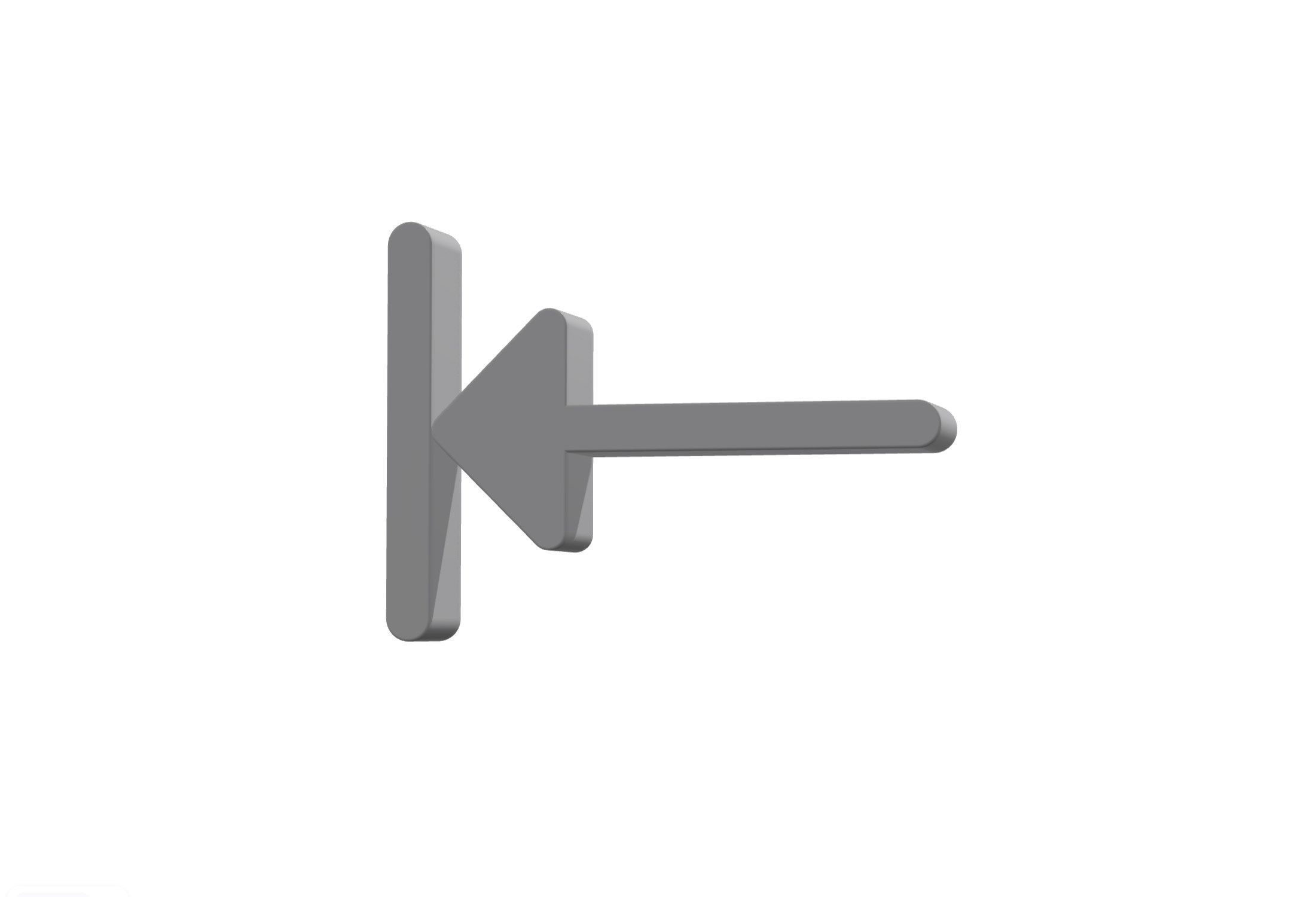 3d arrow alt to right Low-poly 3D model_12