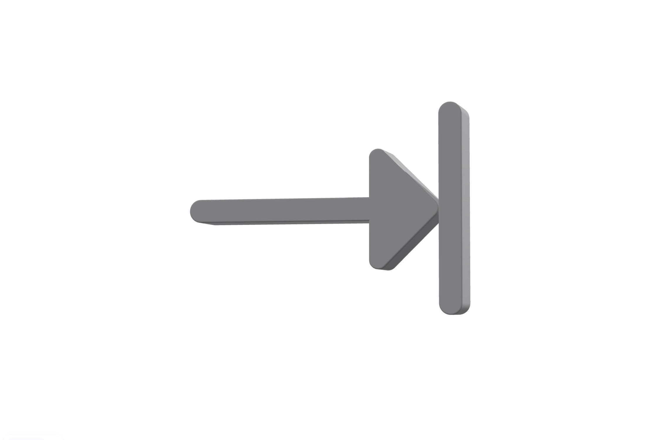 3d arrow alt to left Low-poly 3D model_12