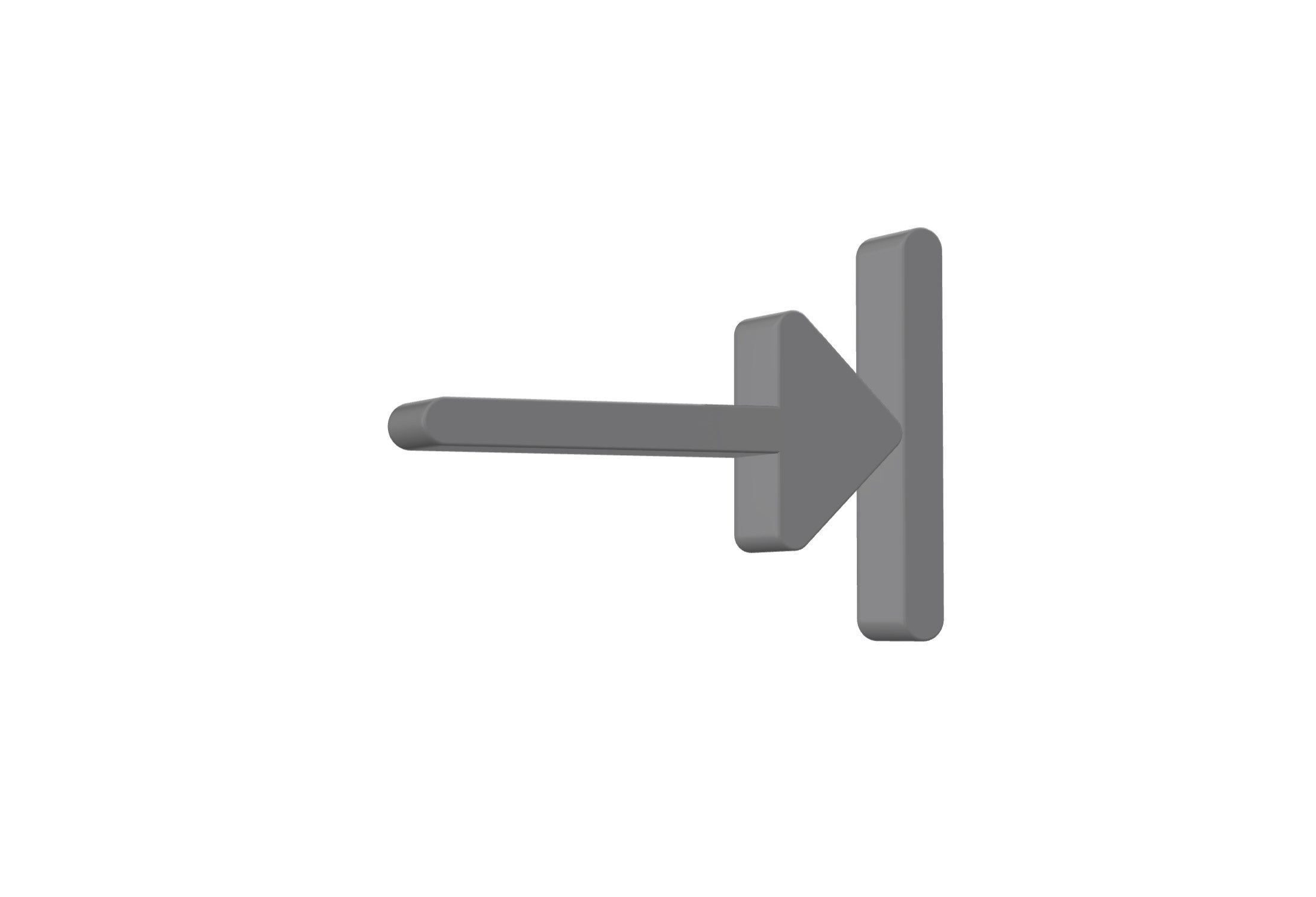 3d arrow alt to left Low-poly 3D model_2