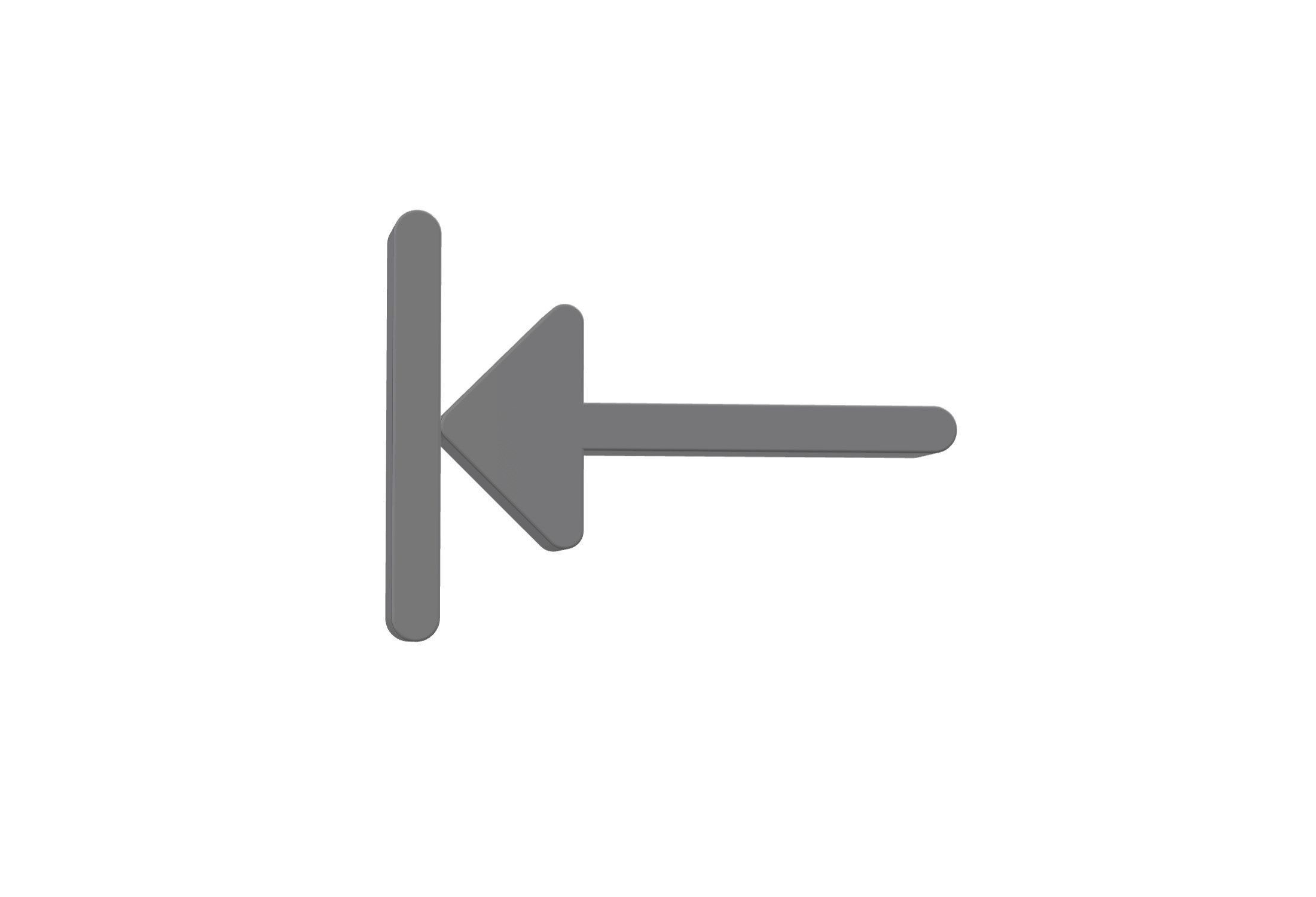 3d arrow alt to left Low-poly 3D model_7