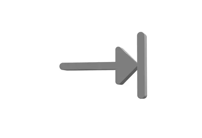 3d arrow alt to left Low-poly 3D model