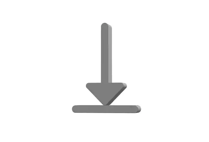 3d arrow alt to bottom Low-poly 3D model