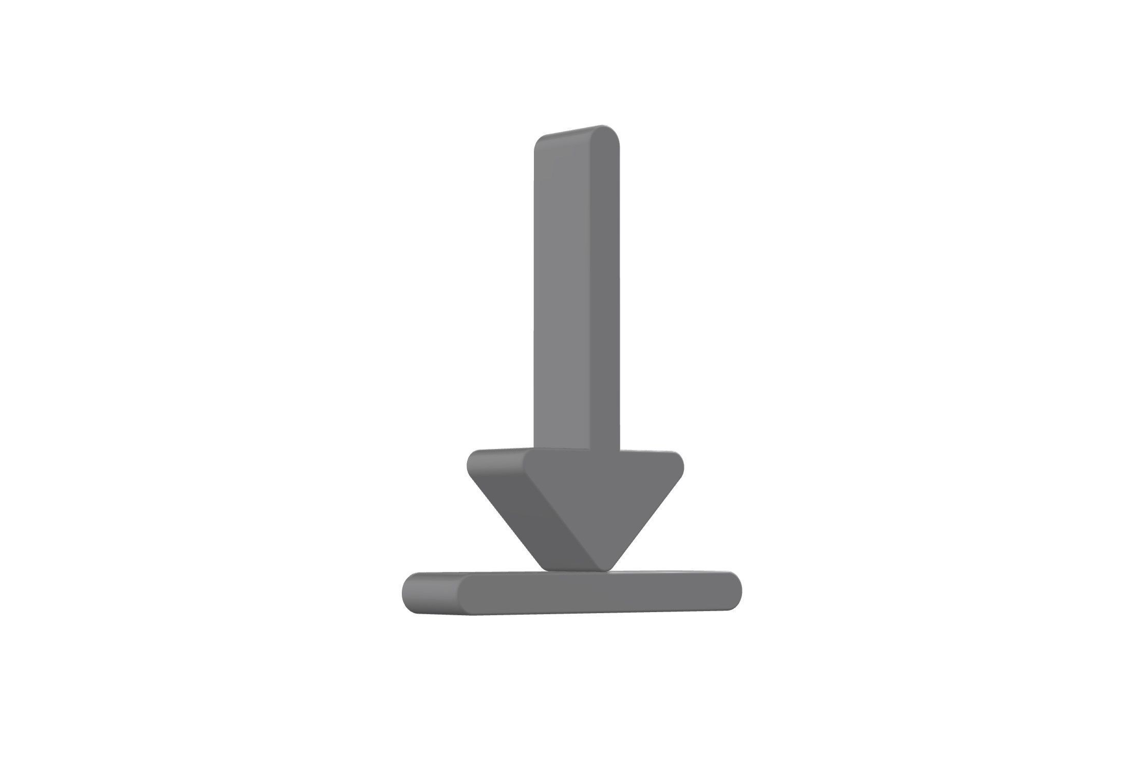 3d arrow alt to bottom Low-poly 3D model_8