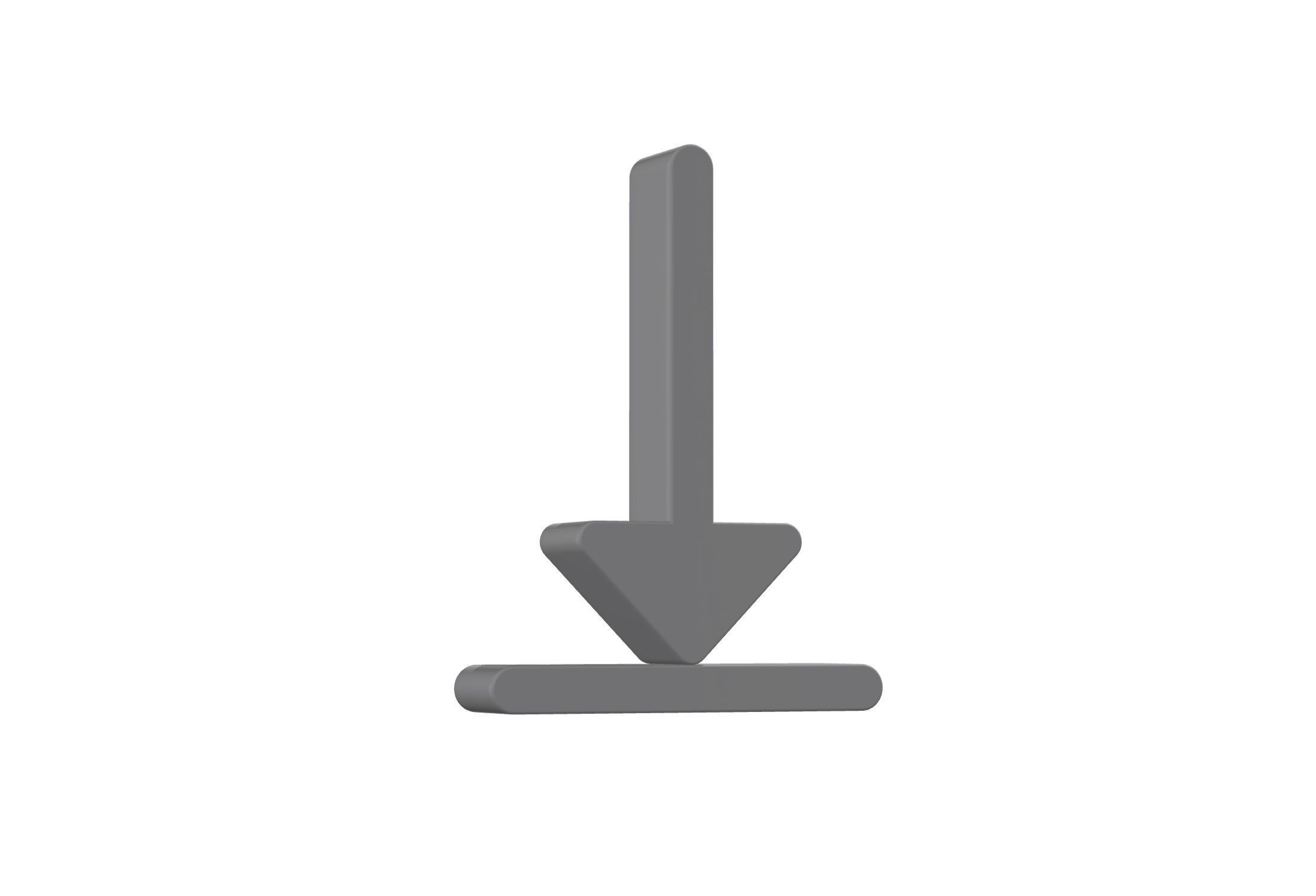 3d arrow alt to bottom Low-poly 3D model_2