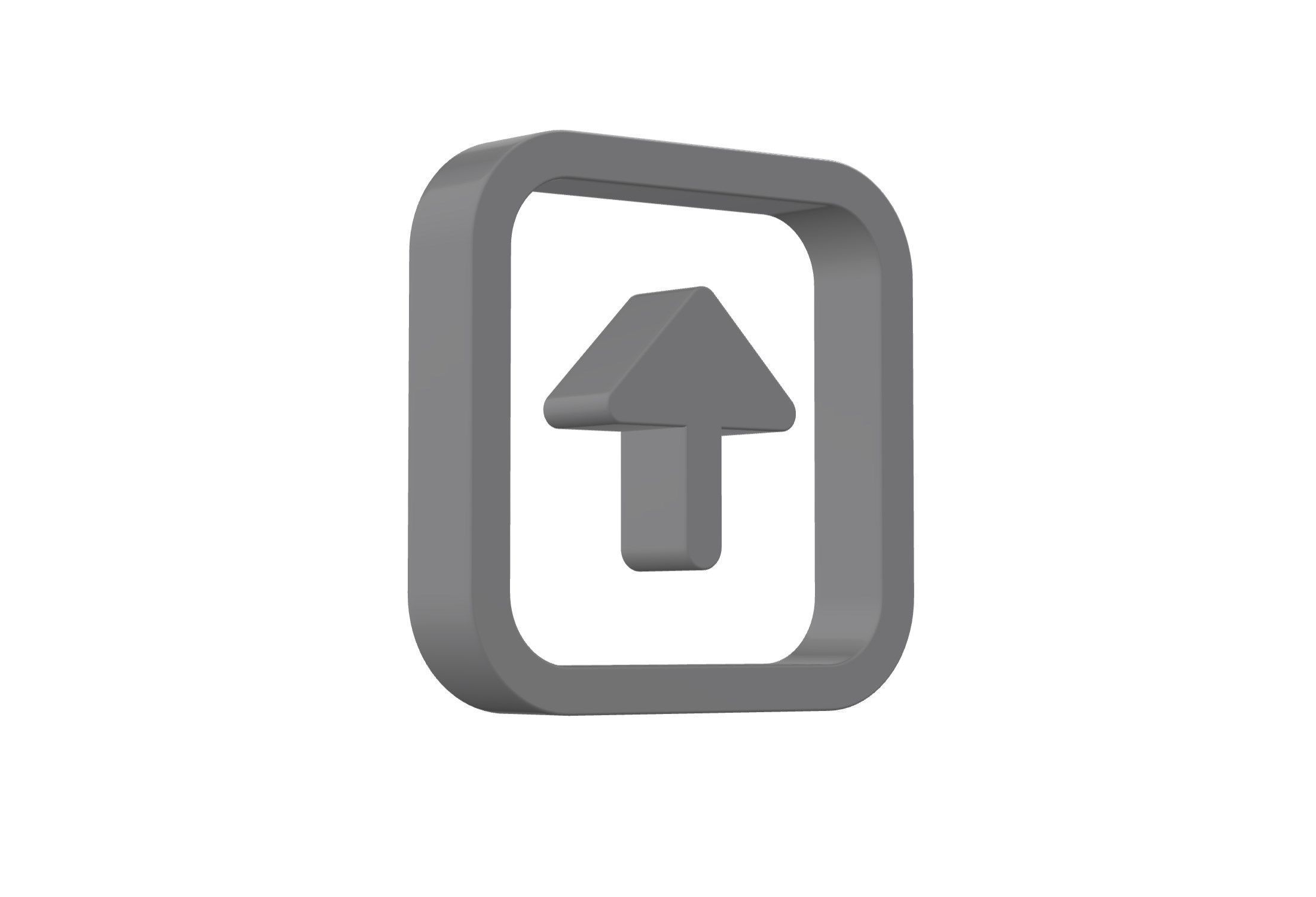 3d arrow alt square up Low-poly 3D model_8