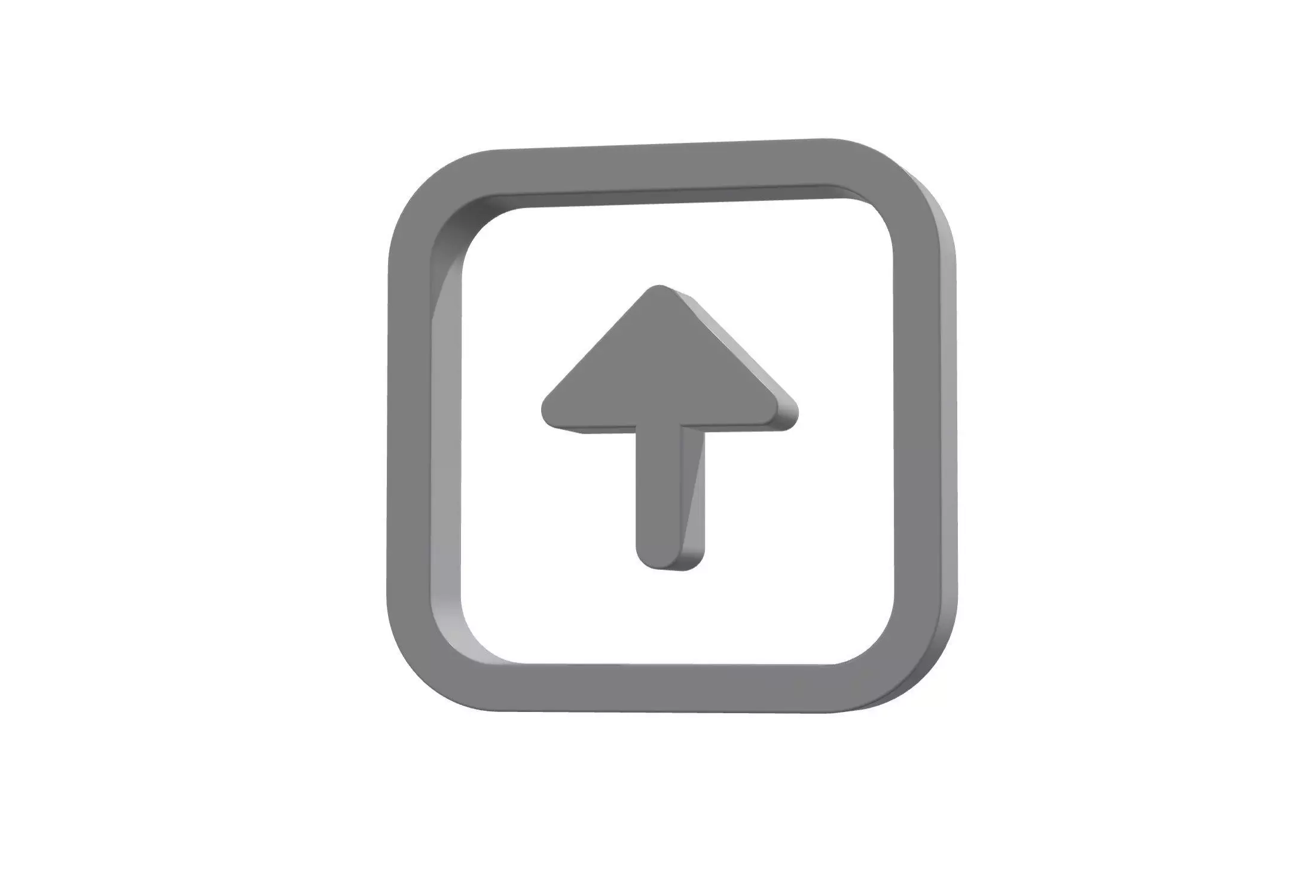 3d arrow alt square up Low-poly 3D model_0