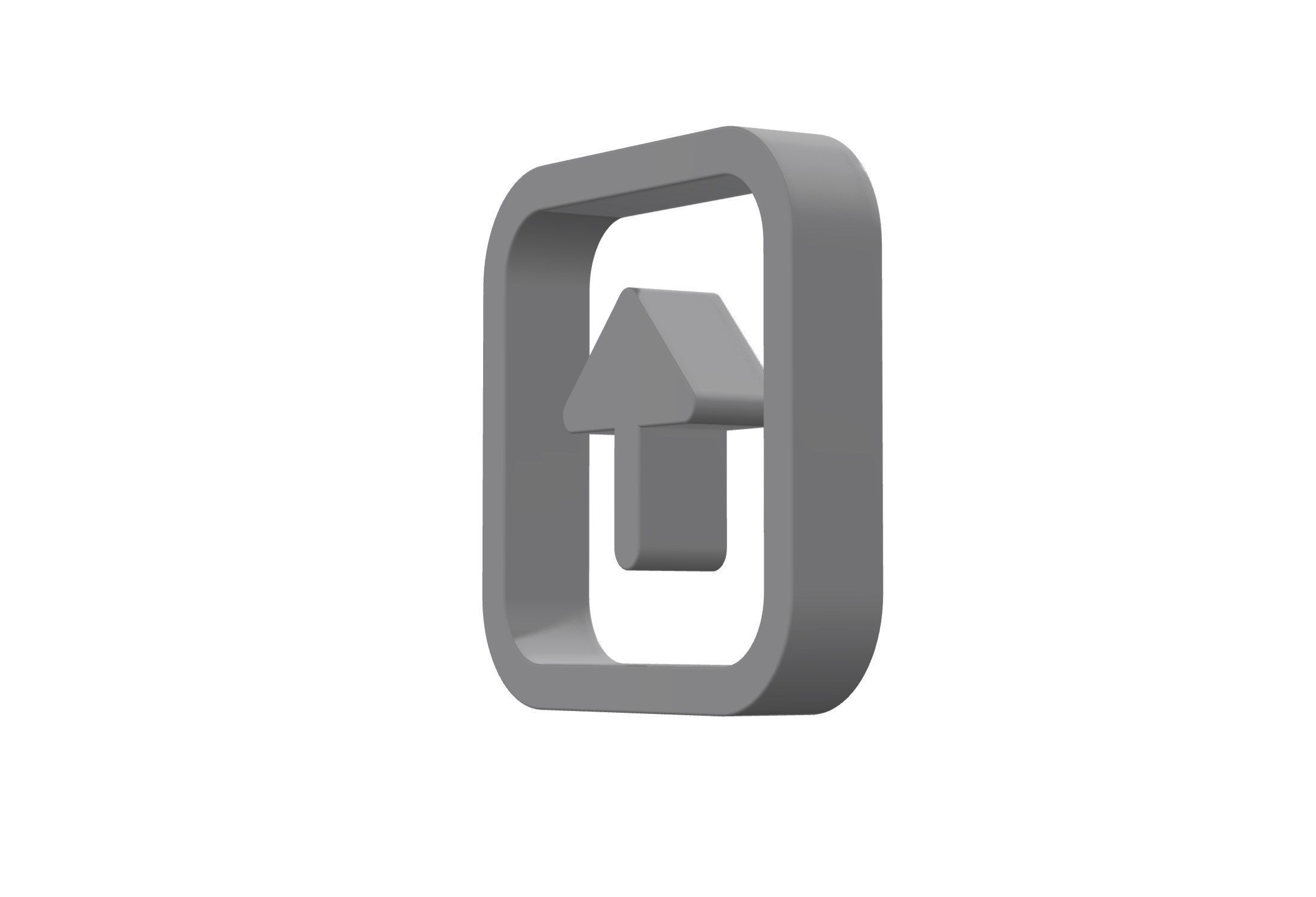 3d arrow alt square up Low-poly 3D model_5