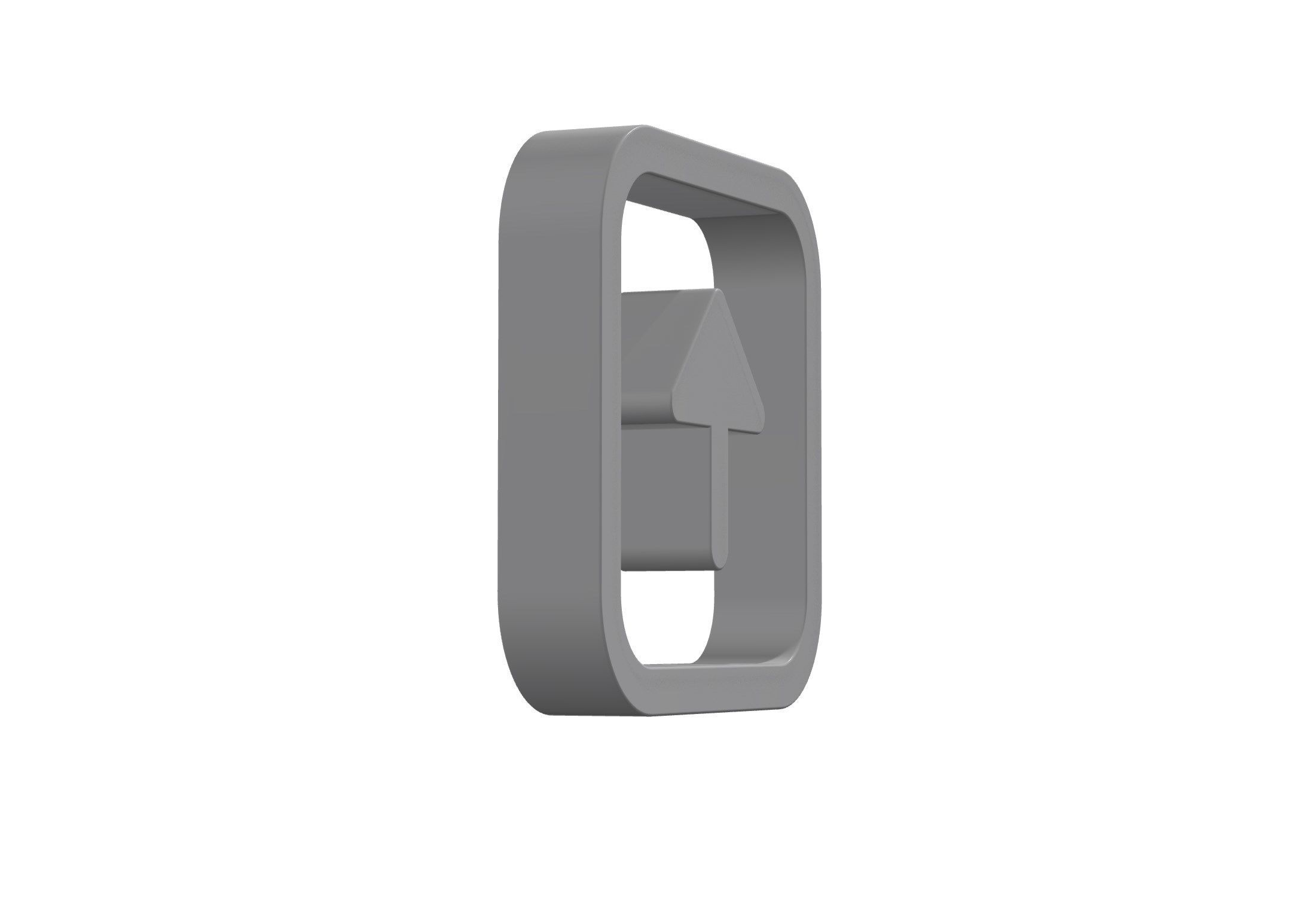 3d arrow alt square up Low-poly 3D model_9