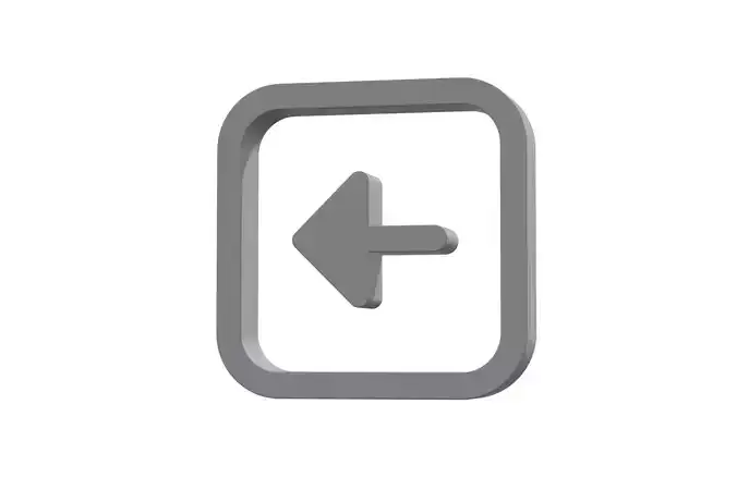 3d arrow alt square right Low-poly 3D model