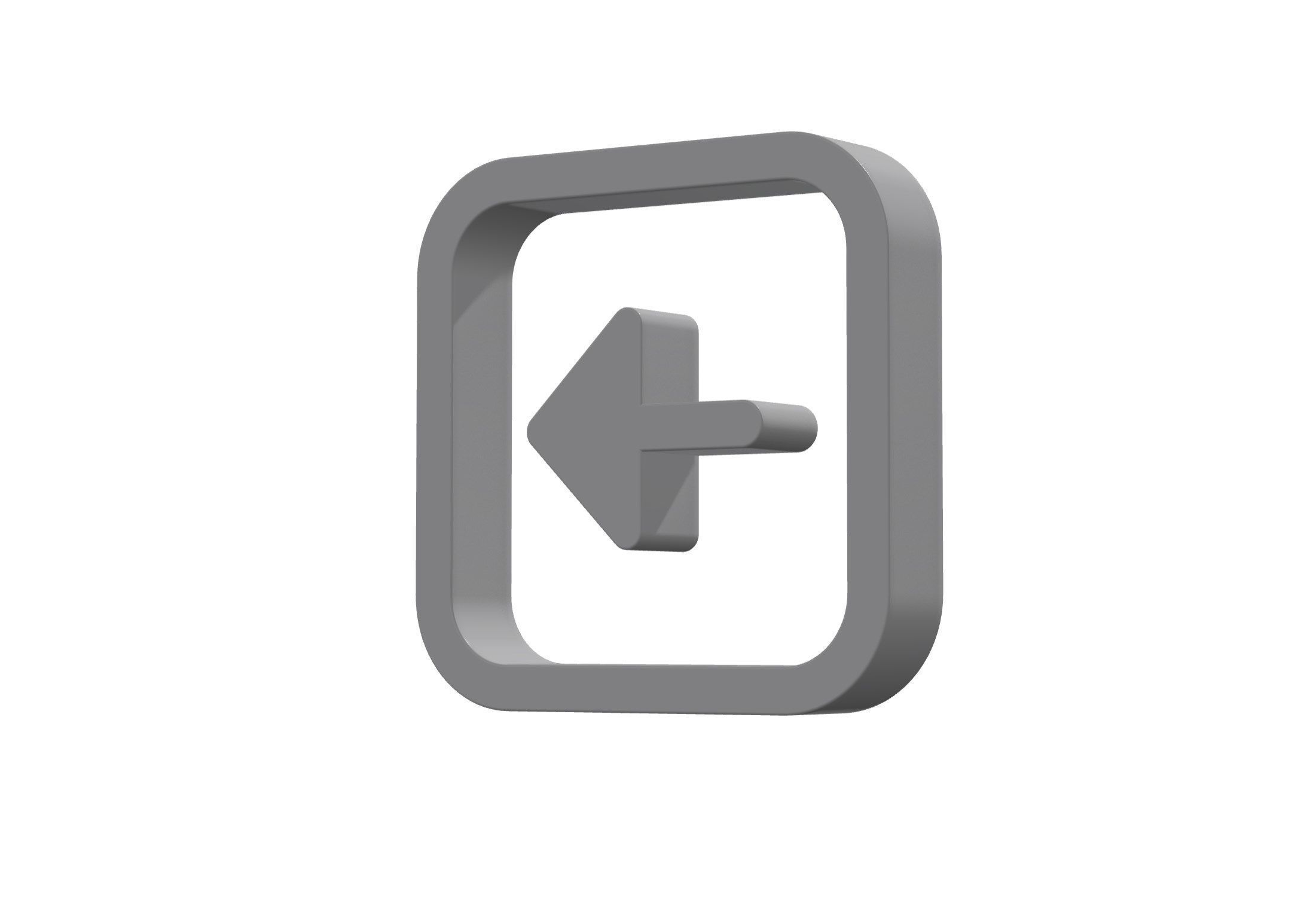 3d arrow alt square right Low-poly 3D model_11