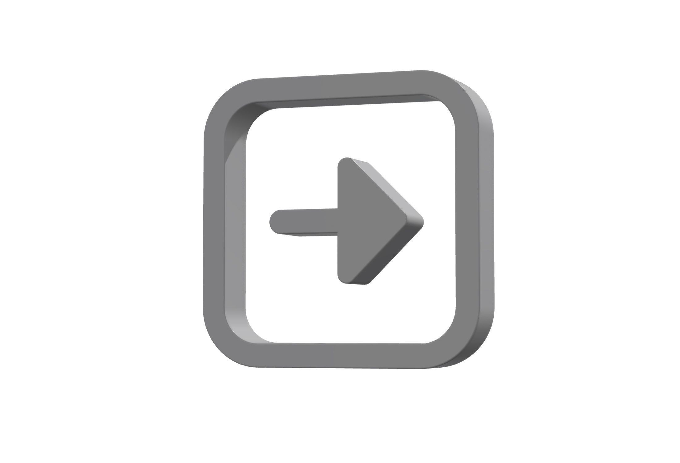 3d arrow alt square right Low-poly 3D model_6