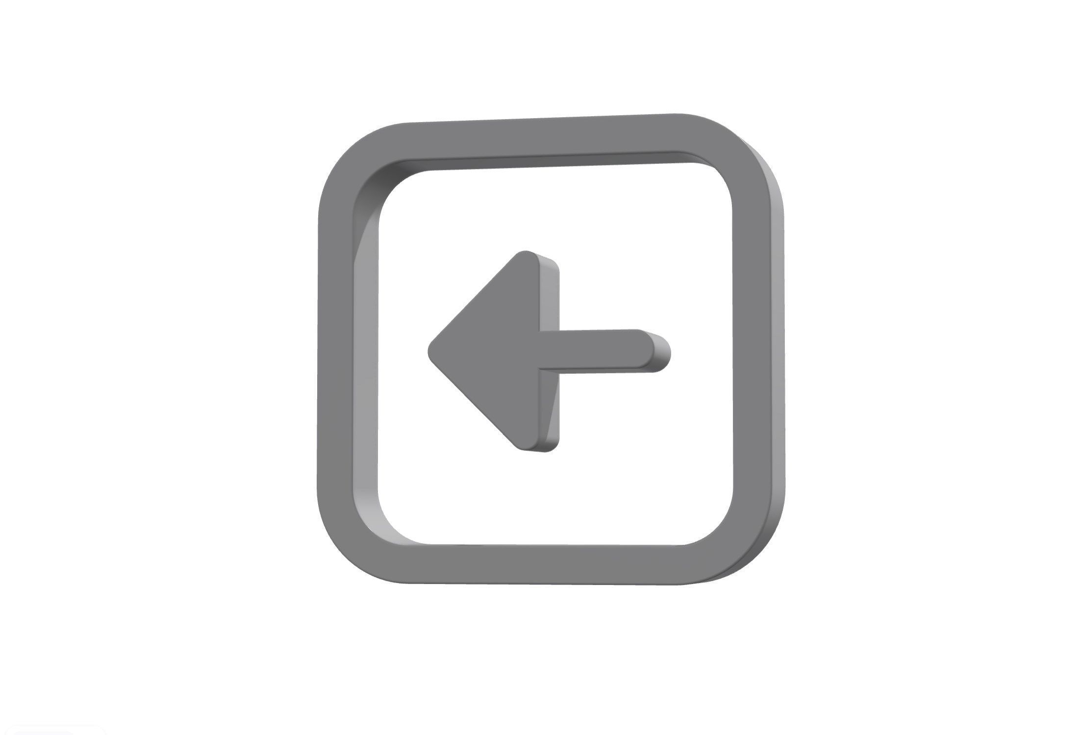 3d arrow alt square right Low-poly 3D model_12