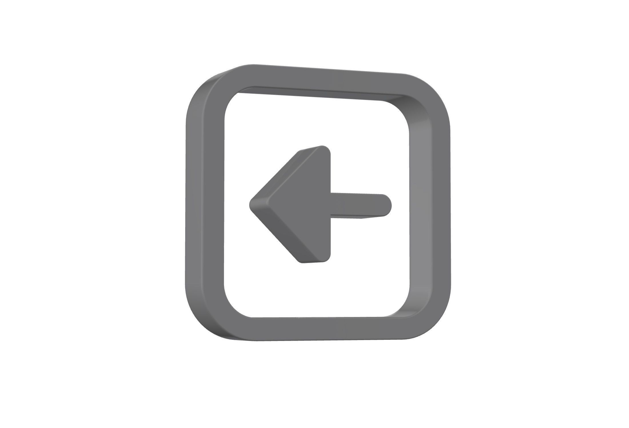 3d arrow alt square right Low-poly 3D model_2