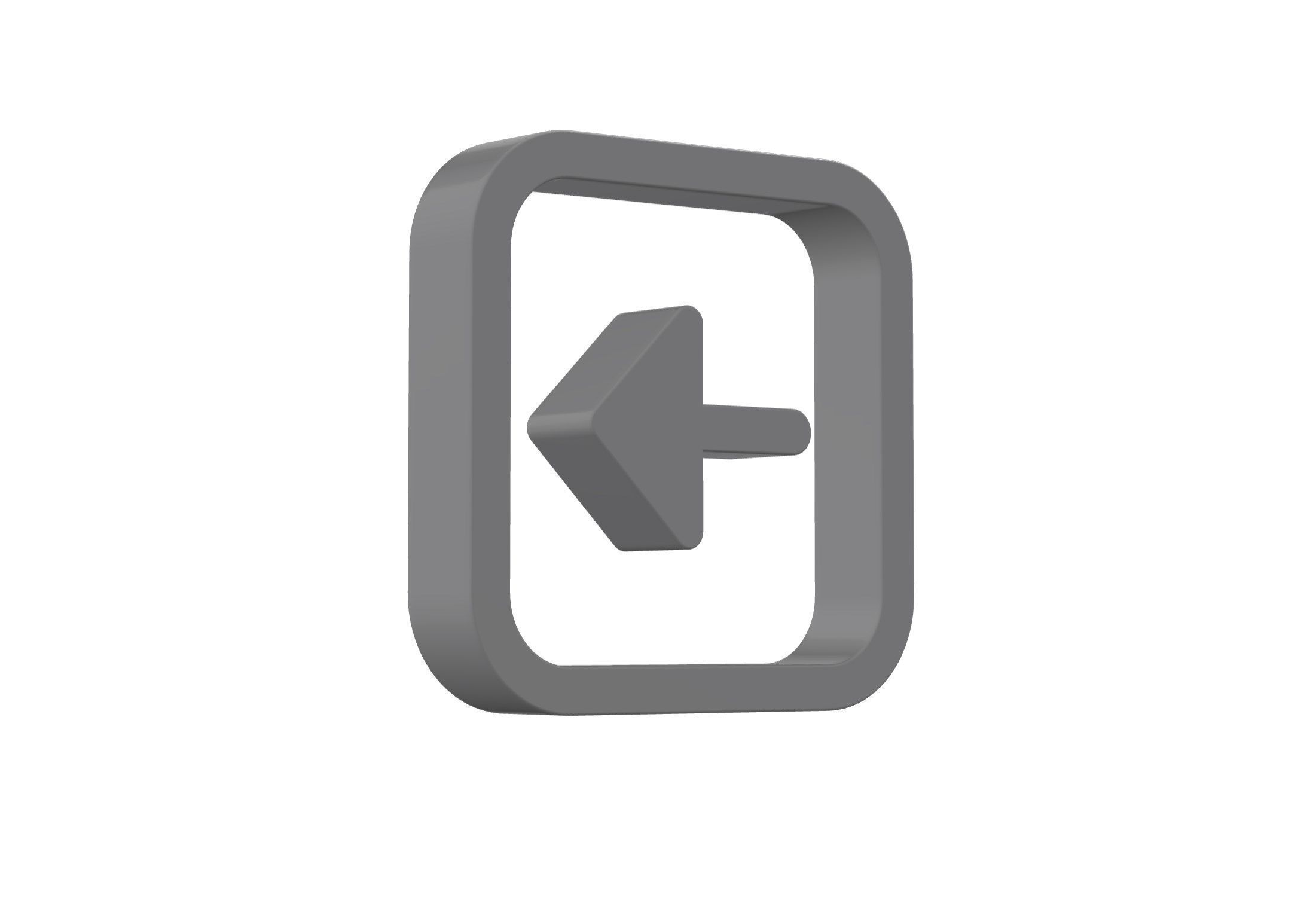 3d arrow alt square left Low-poly 3D model_8