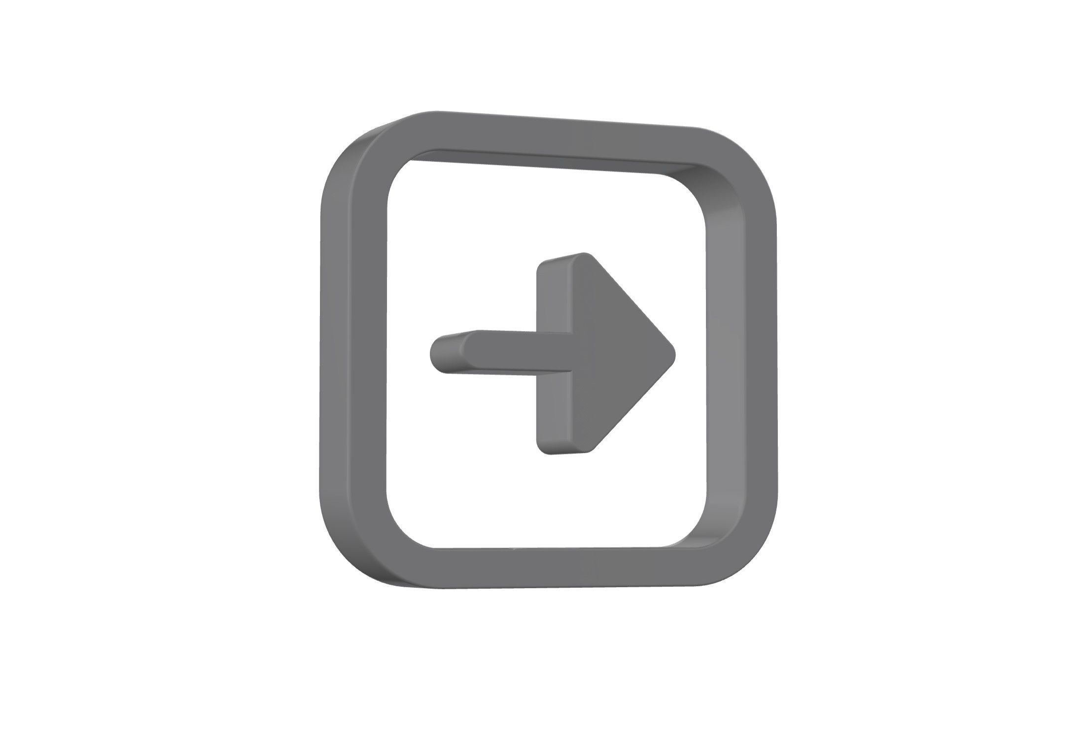 3d arrow alt square left Low-poly 3D model_2