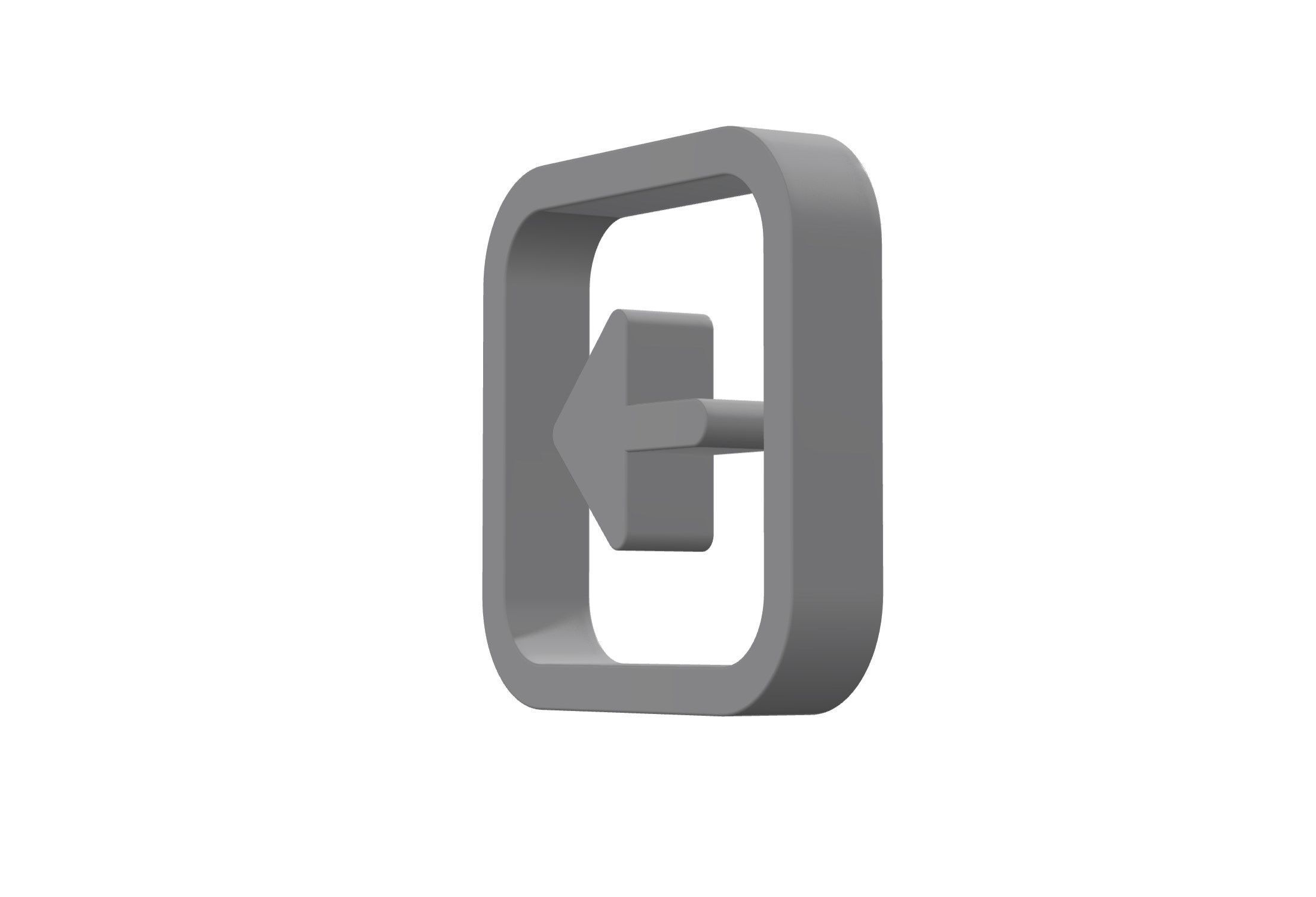 3d arrow alt square left Low-poly 3D model_5