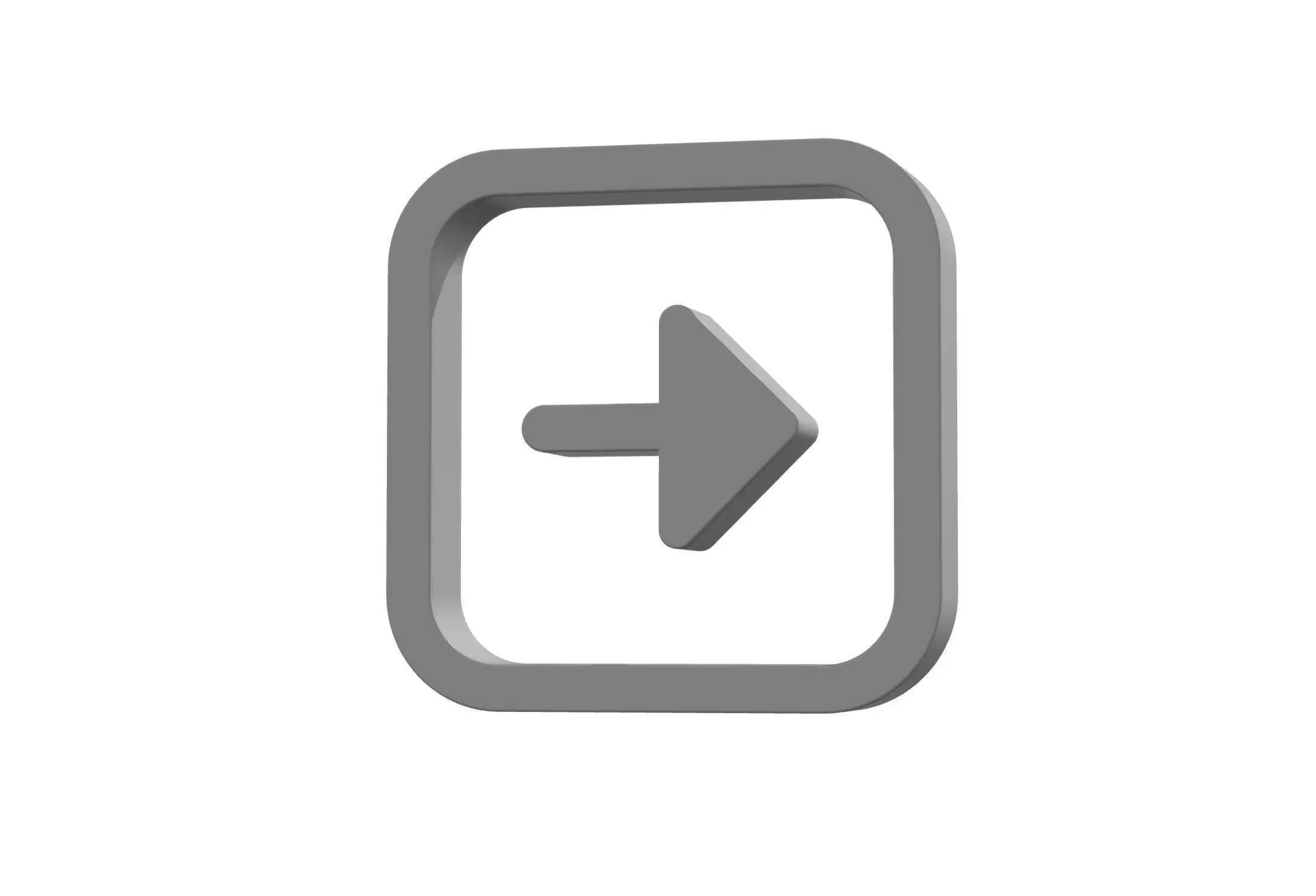 3d arrow alt square left Low-poly 3D model_0