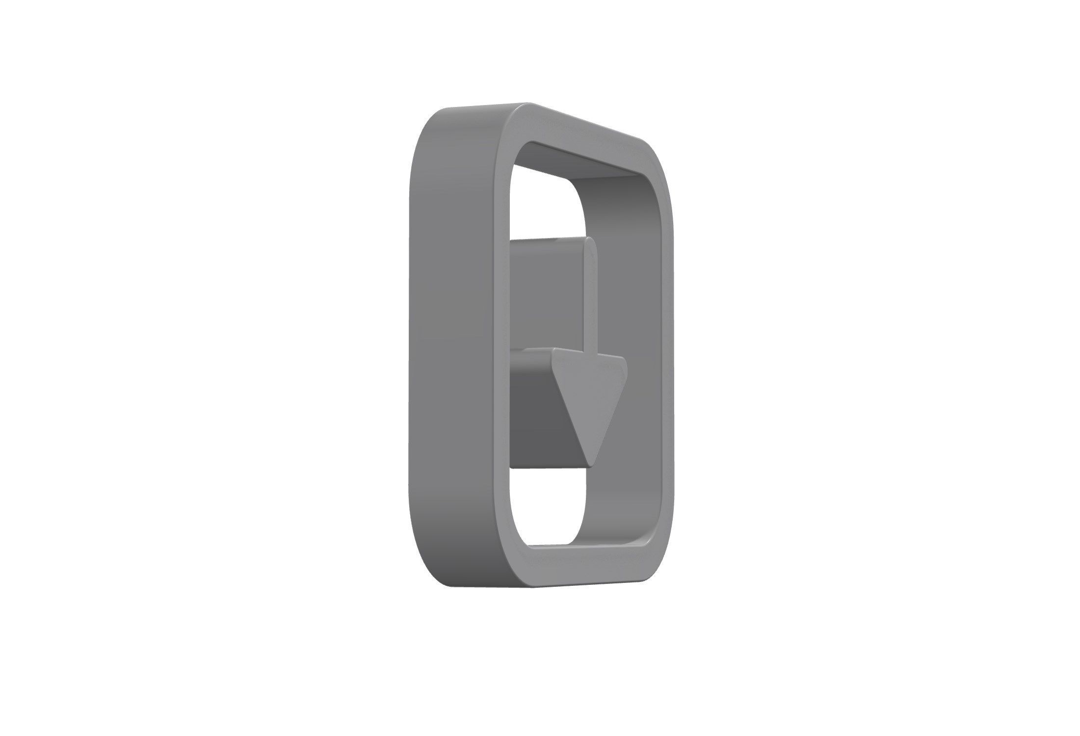 3d arrow alt square down Low-poly 3D model_9