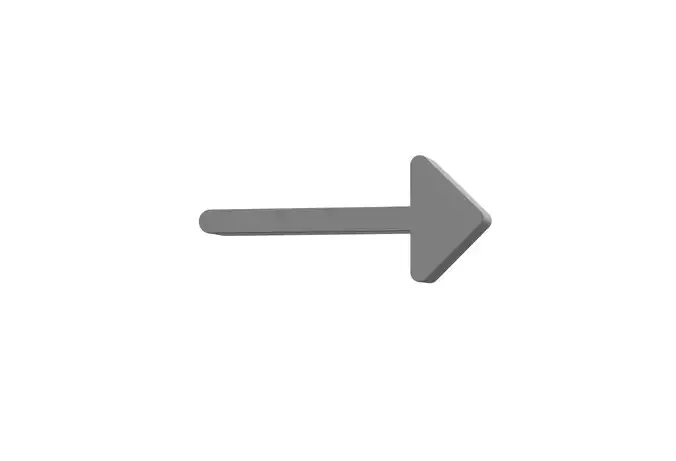 3d arrow alt left Low-poly 3D model