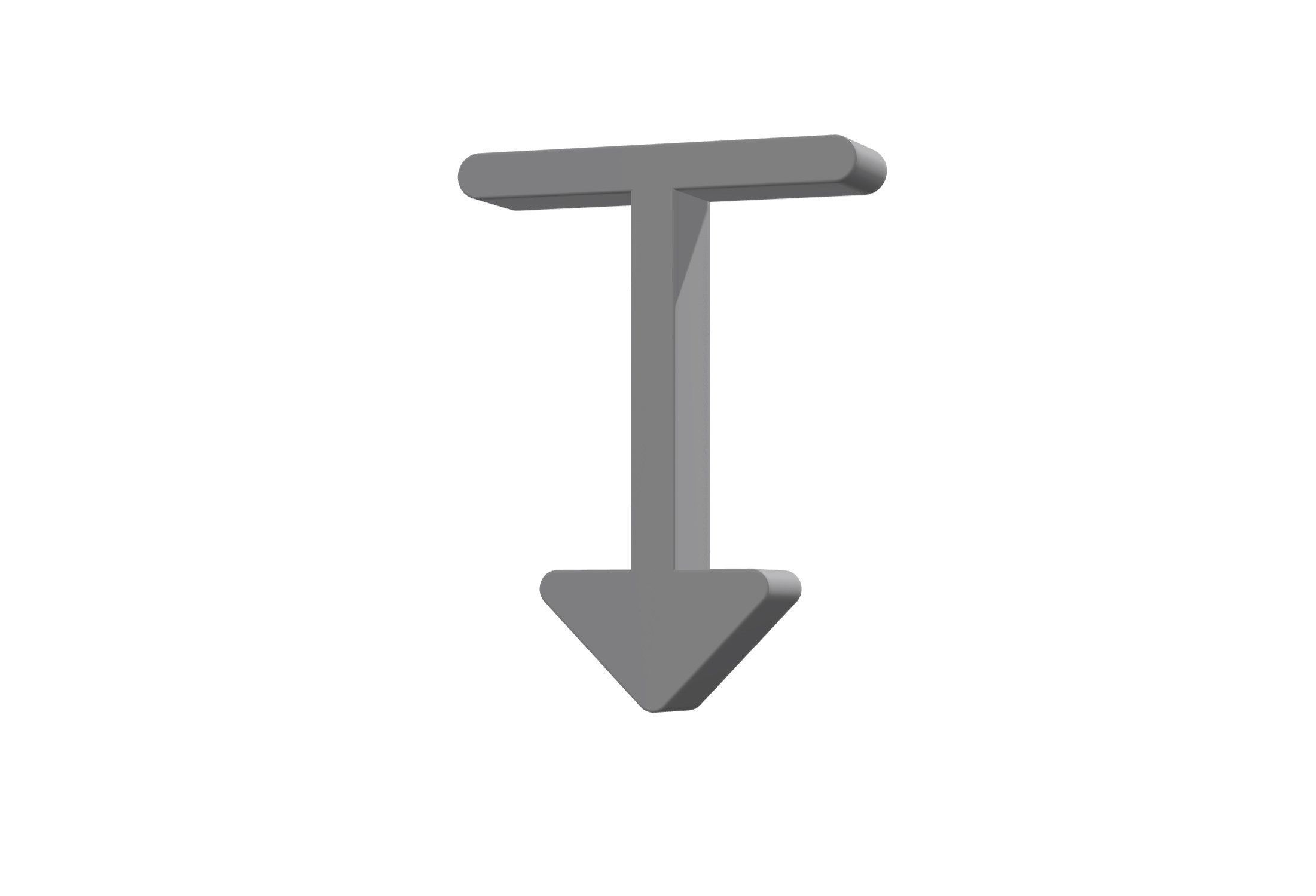 3d arrow alt from top Low-poly 3D model_6