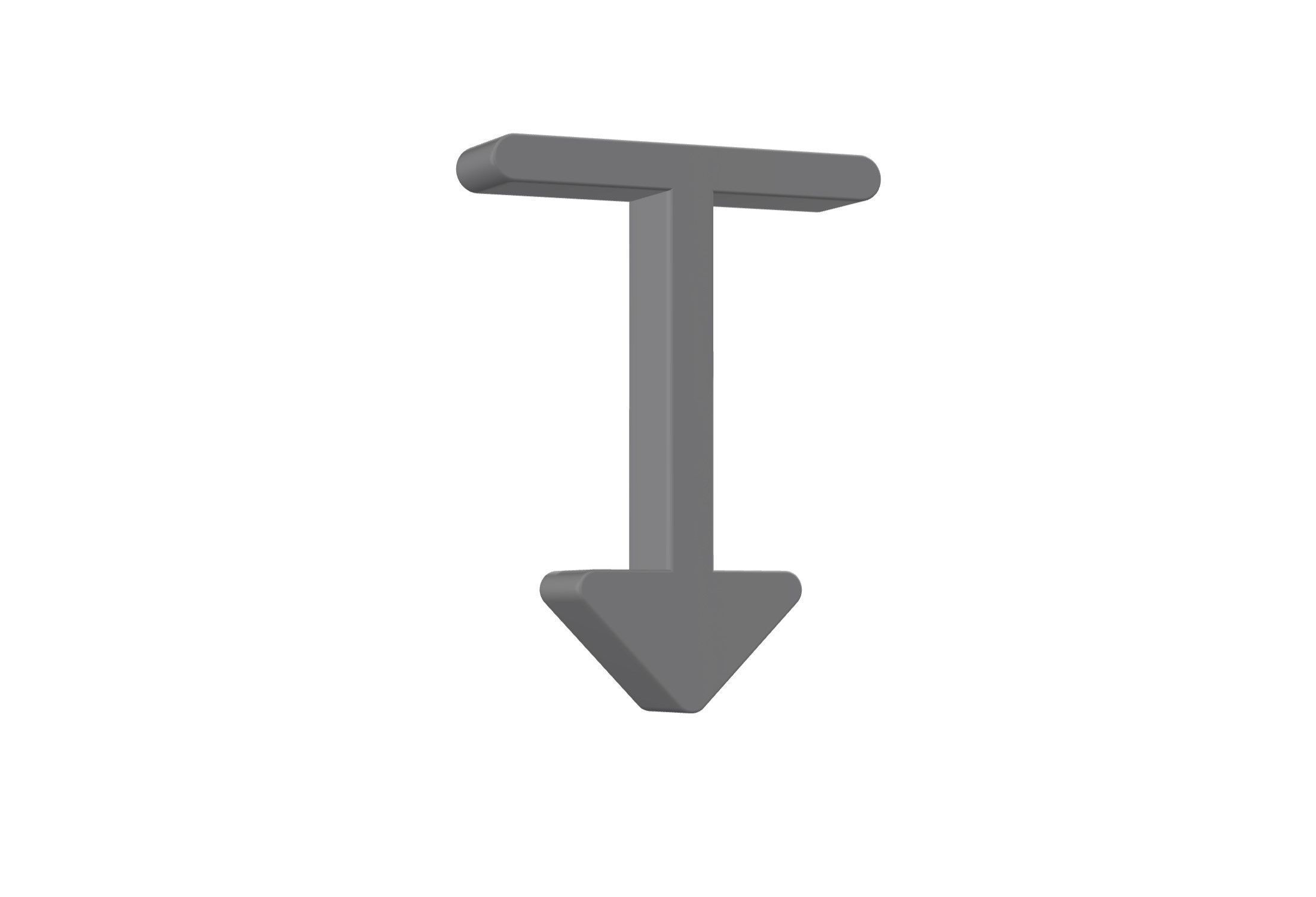 3d arrow alt from top Low-poly 3D model_2