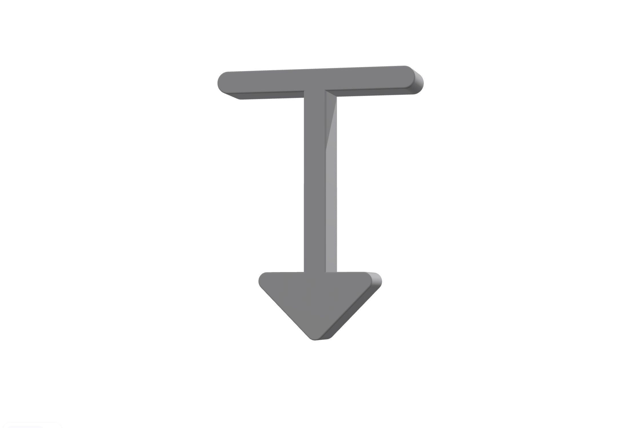 3d arrow alt from top Low-poly 3D model_12