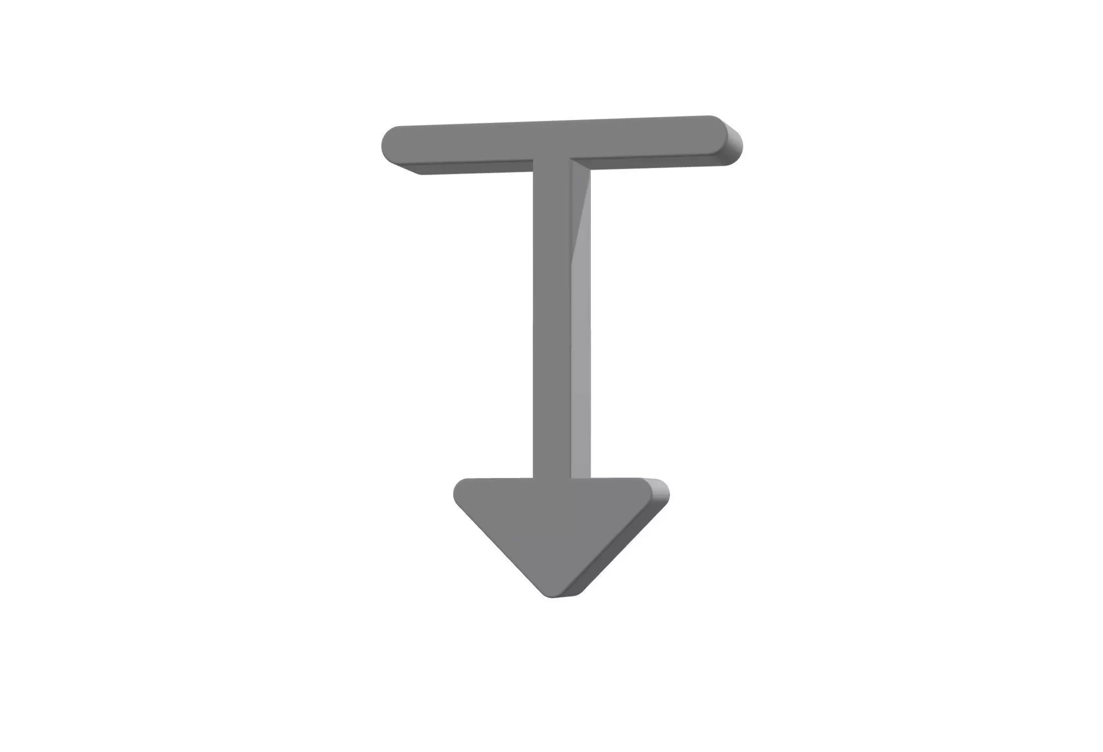 3d arrow alt from top Low-poly 3D model_0