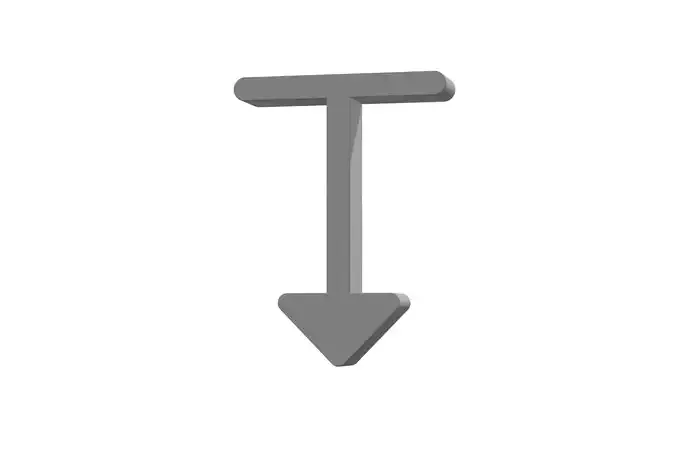 3d arrow alt from top Low-poly 3D model