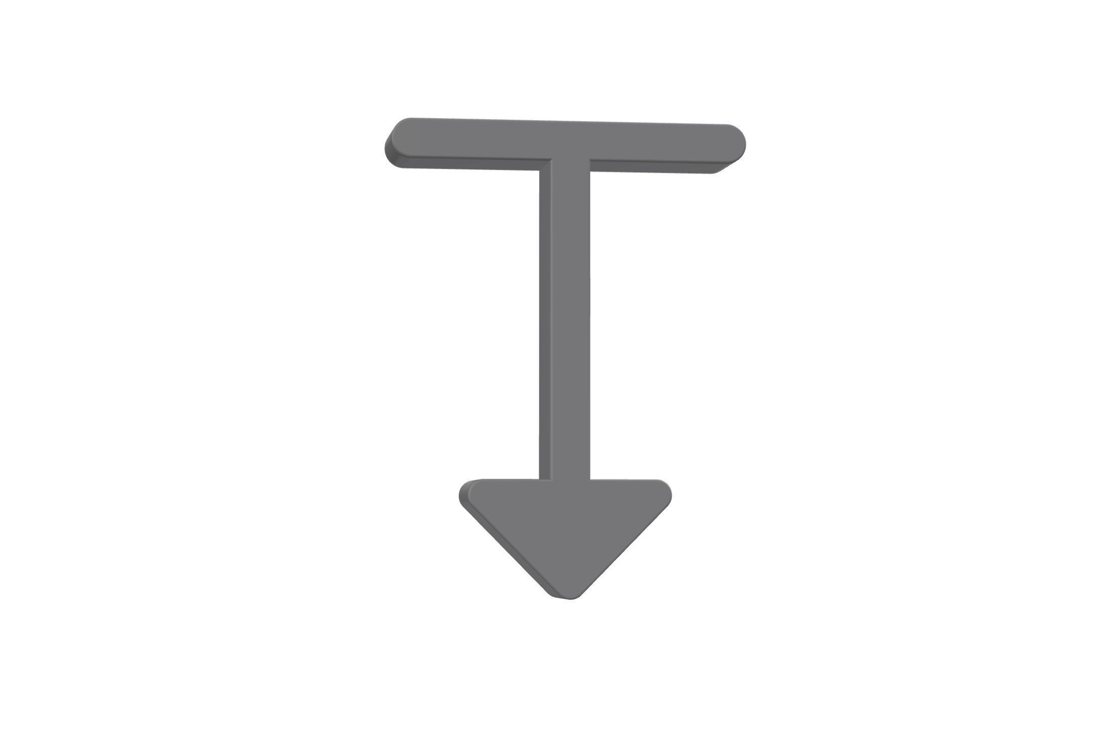 3d arrow alt from top Low-poly 3D model_7