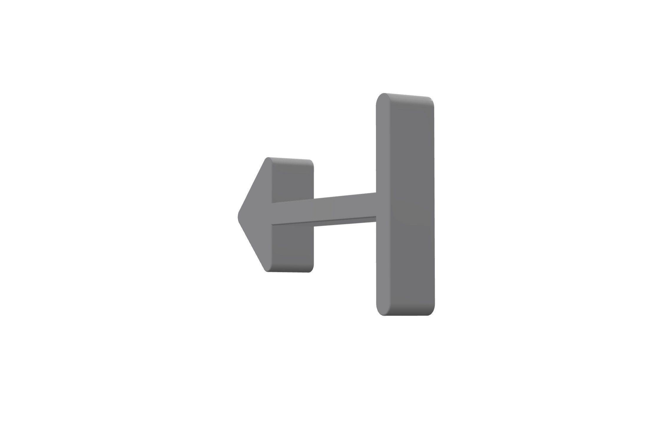 3d arrow alt from right Low-poly 3D model_5