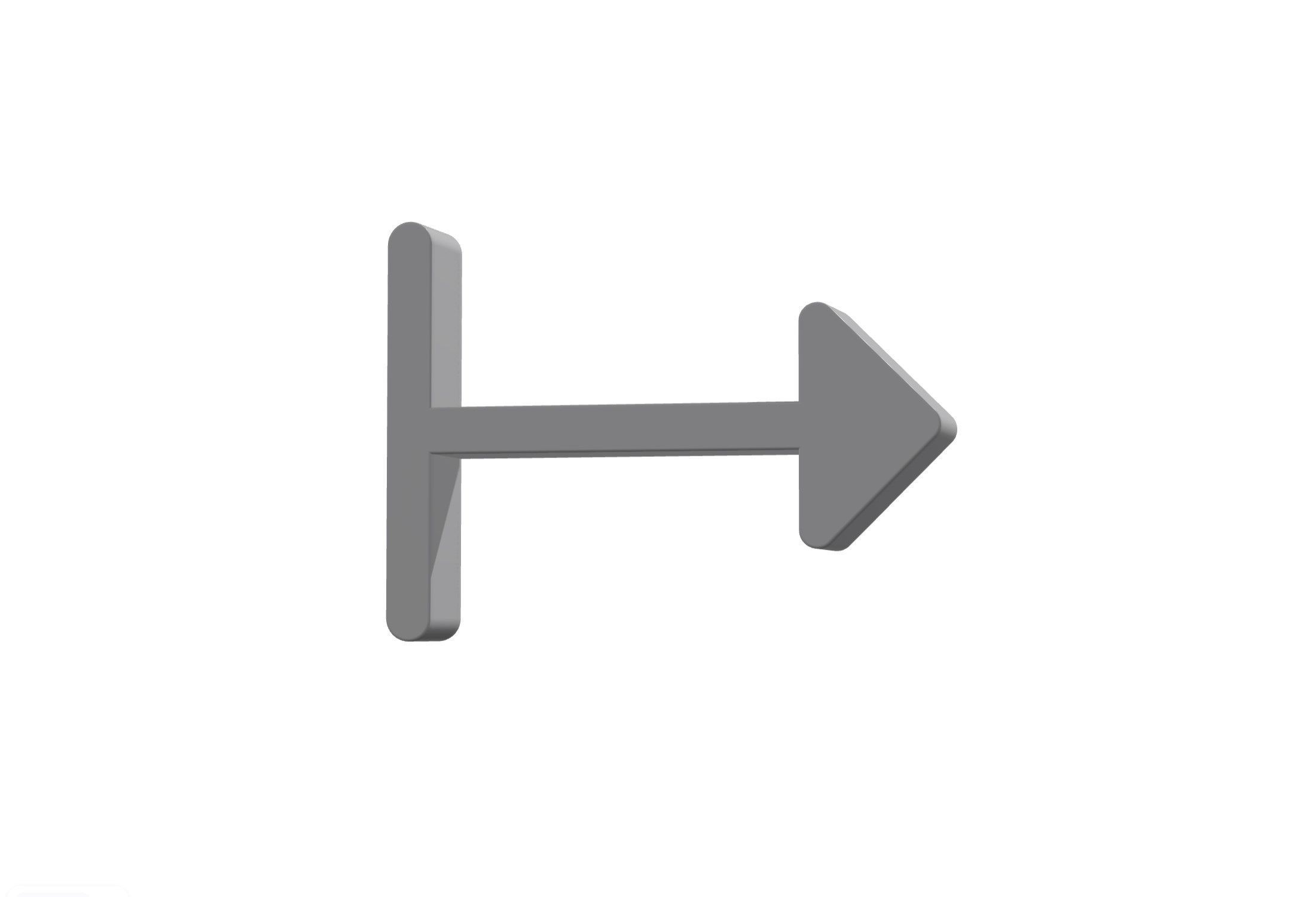 3d arrow alt from right Low-poly 3D model_12