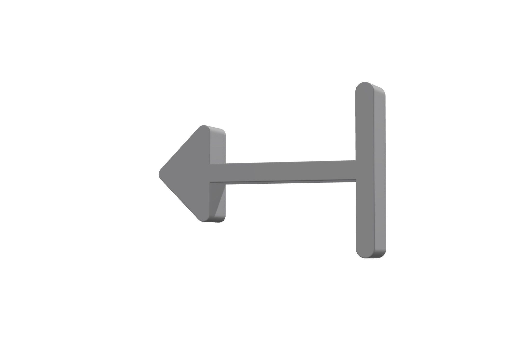 3d arrow alt from right Low-poly 3D model_6